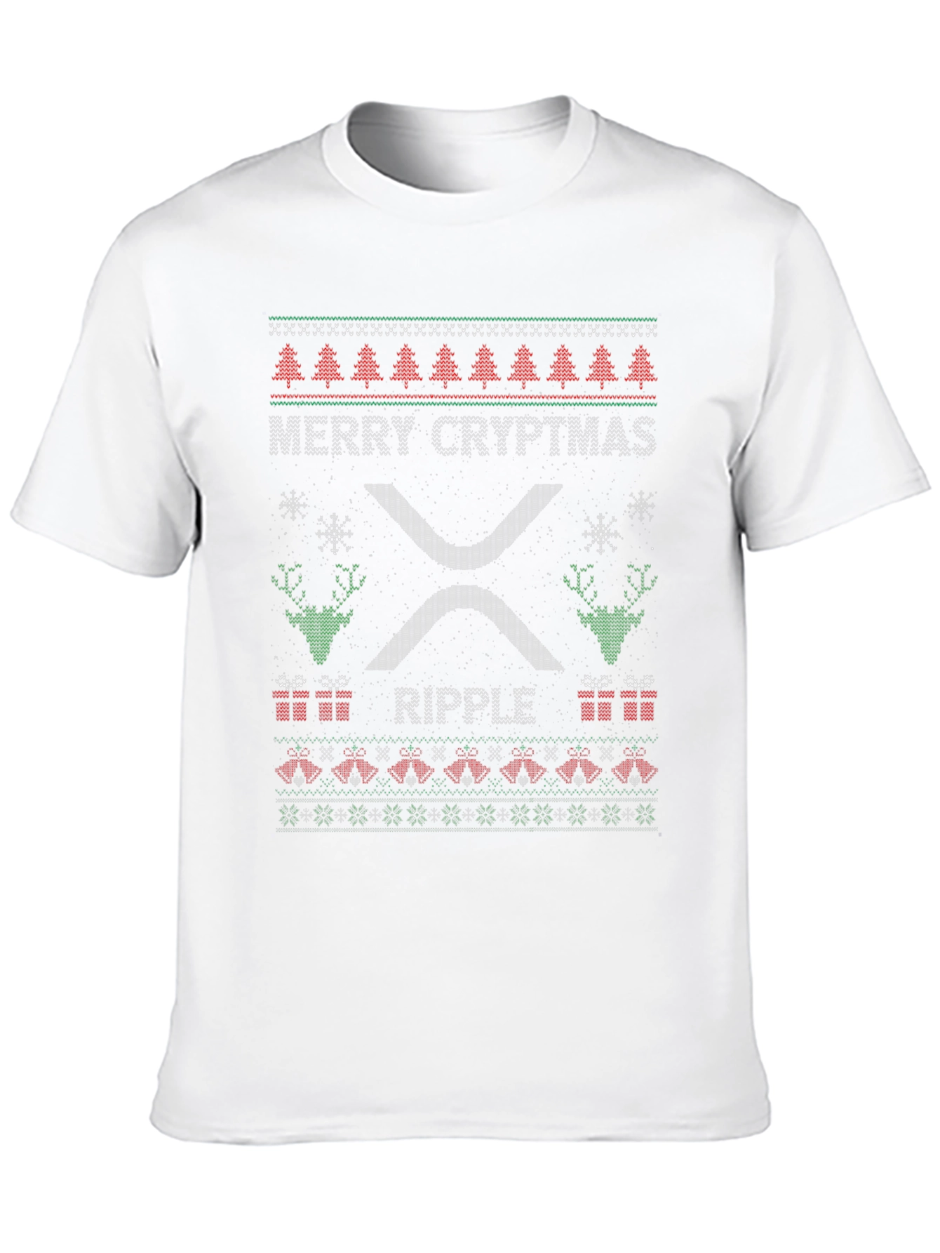 Merry Cryptmas Ripple Ugly Christmas T-Shirt