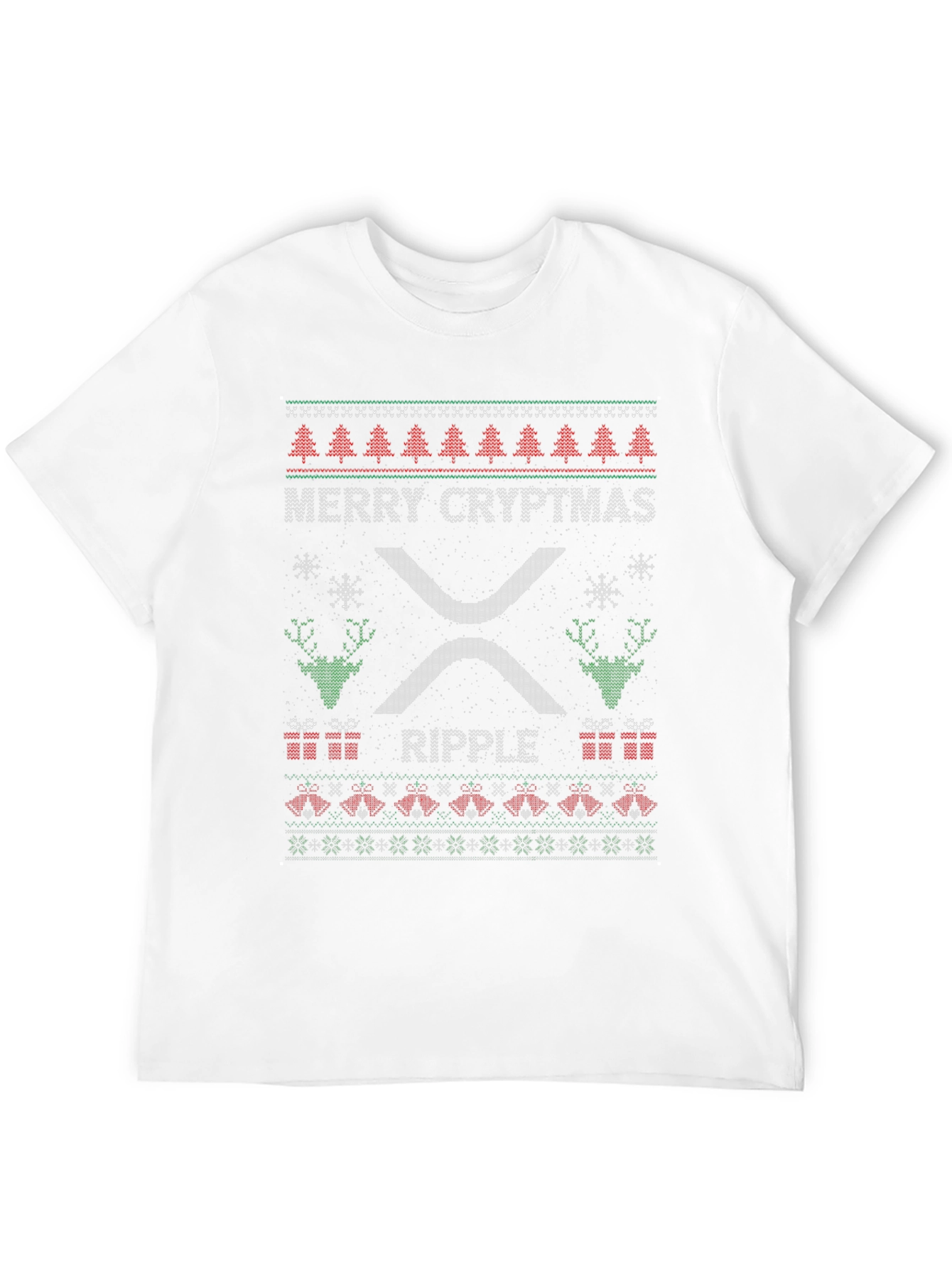 Merry Cryptmas Ripple Ugly Christmas T-Shirt