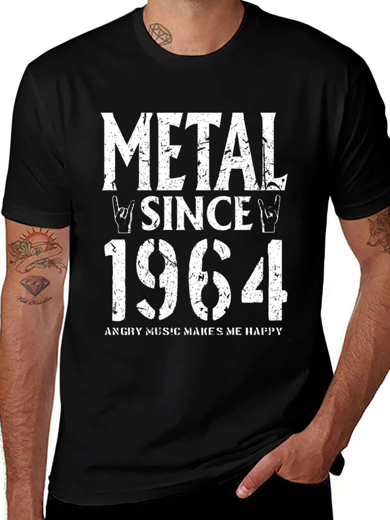 Metal Since 1964 Black Graphic Tee
