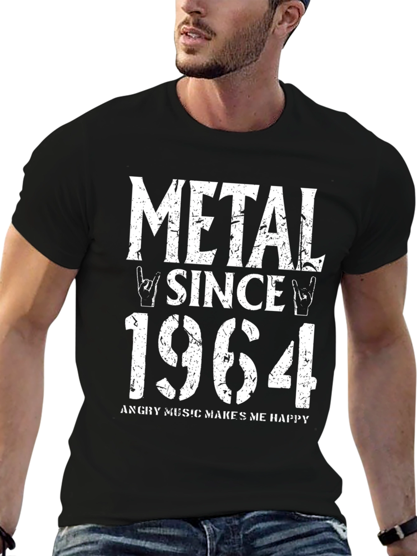 Metal Since 1964 Black Graphic Tee