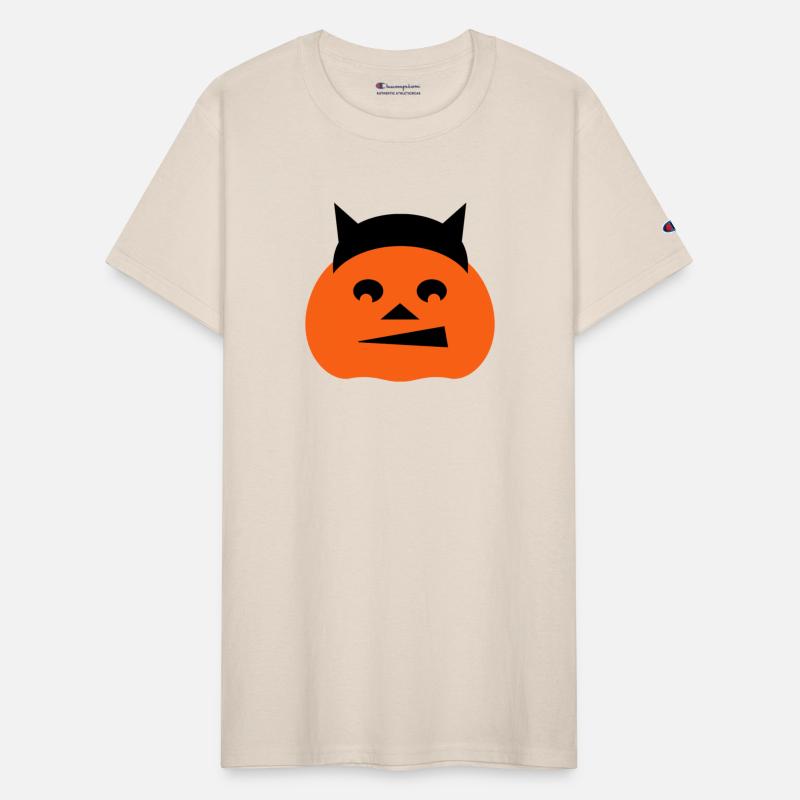 Cute Happy Pumpkin Face Halloween Demon Horns