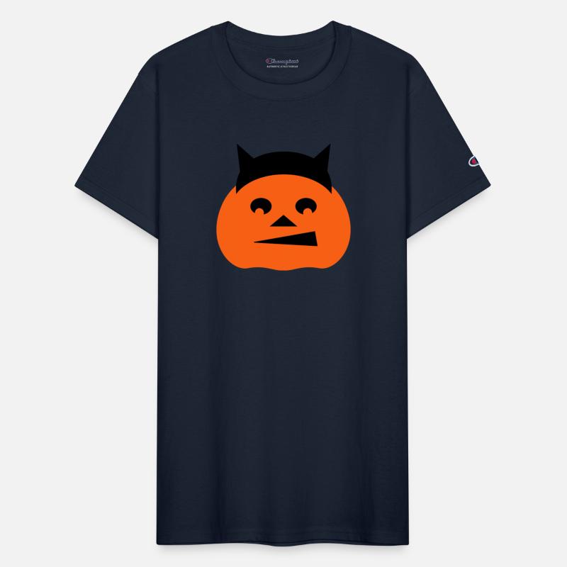 Cute Happy Pumpkin Face Halloween Demon Horns