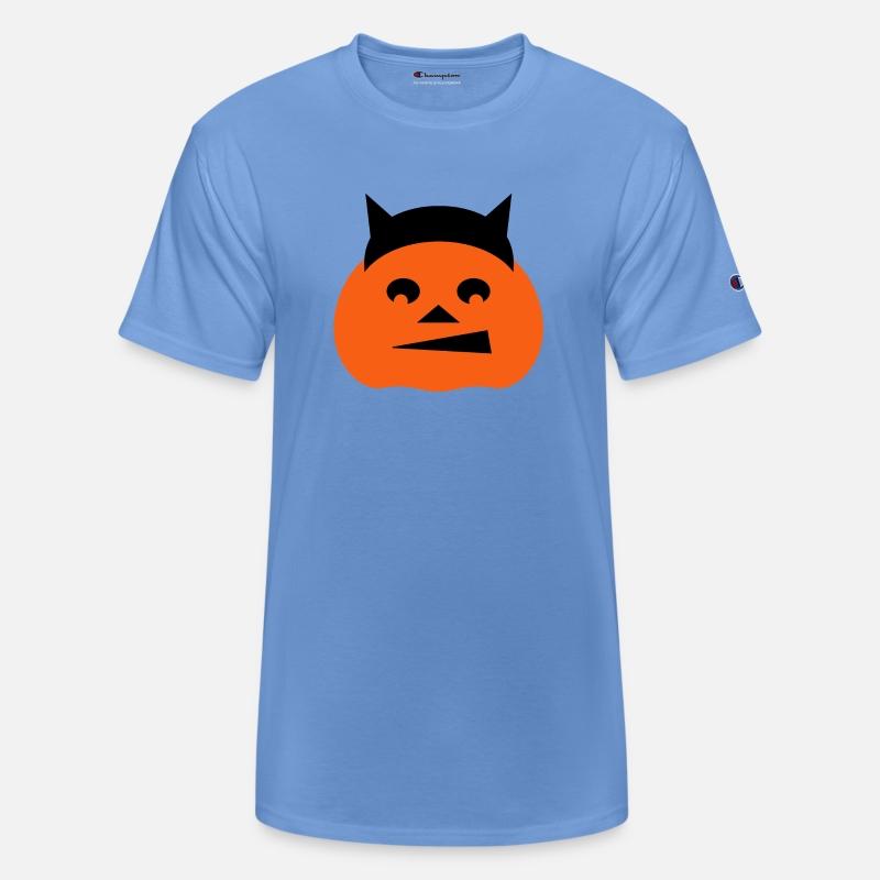 Cute Happy Pumpkin Face Halloween Demon Horns