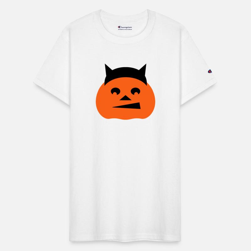 Cute Happy Pumpkin Face Halloween Demon Horns