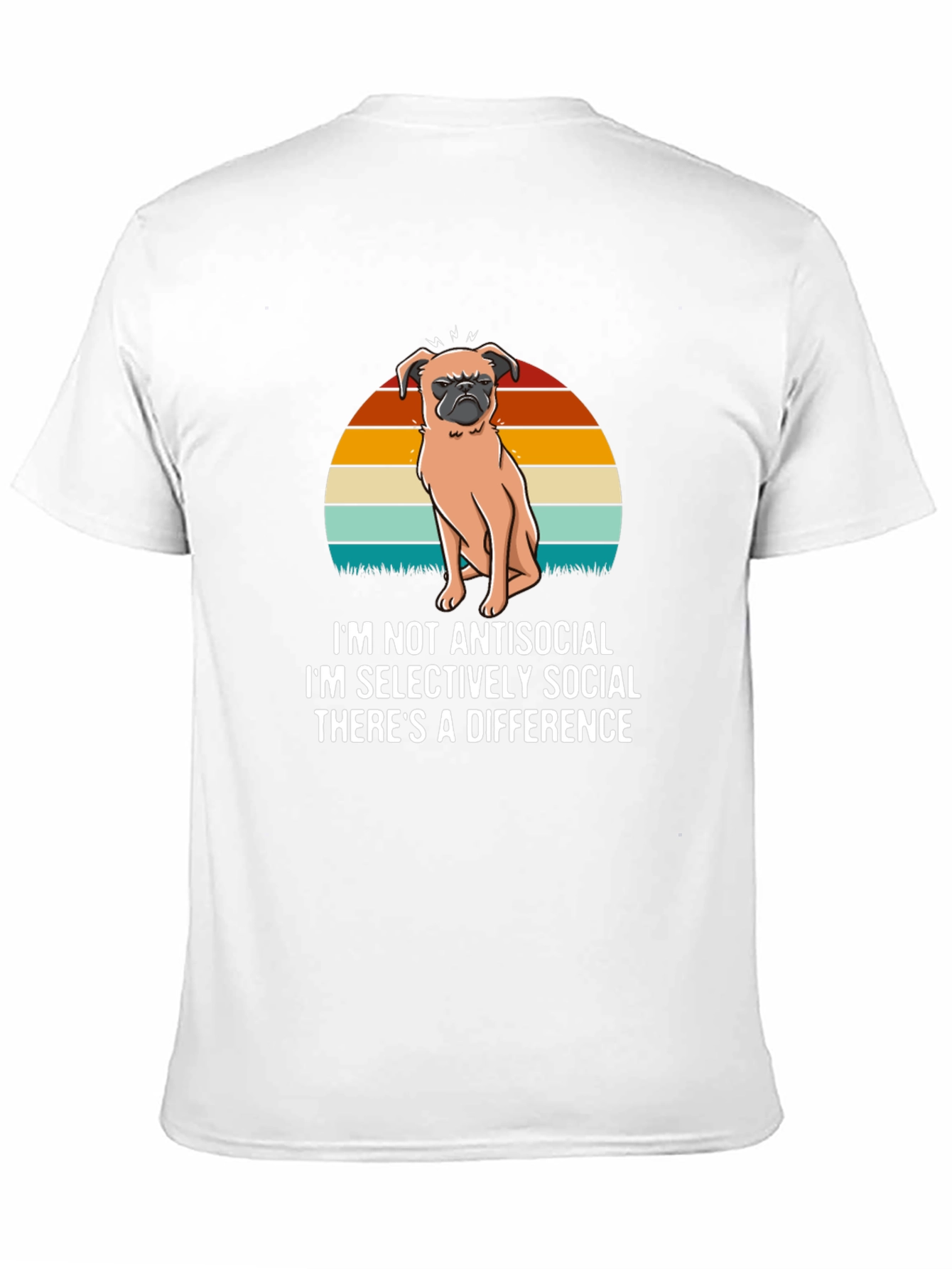 Antisocial Pug T-Shirt - Novelty Dog Lover Tee