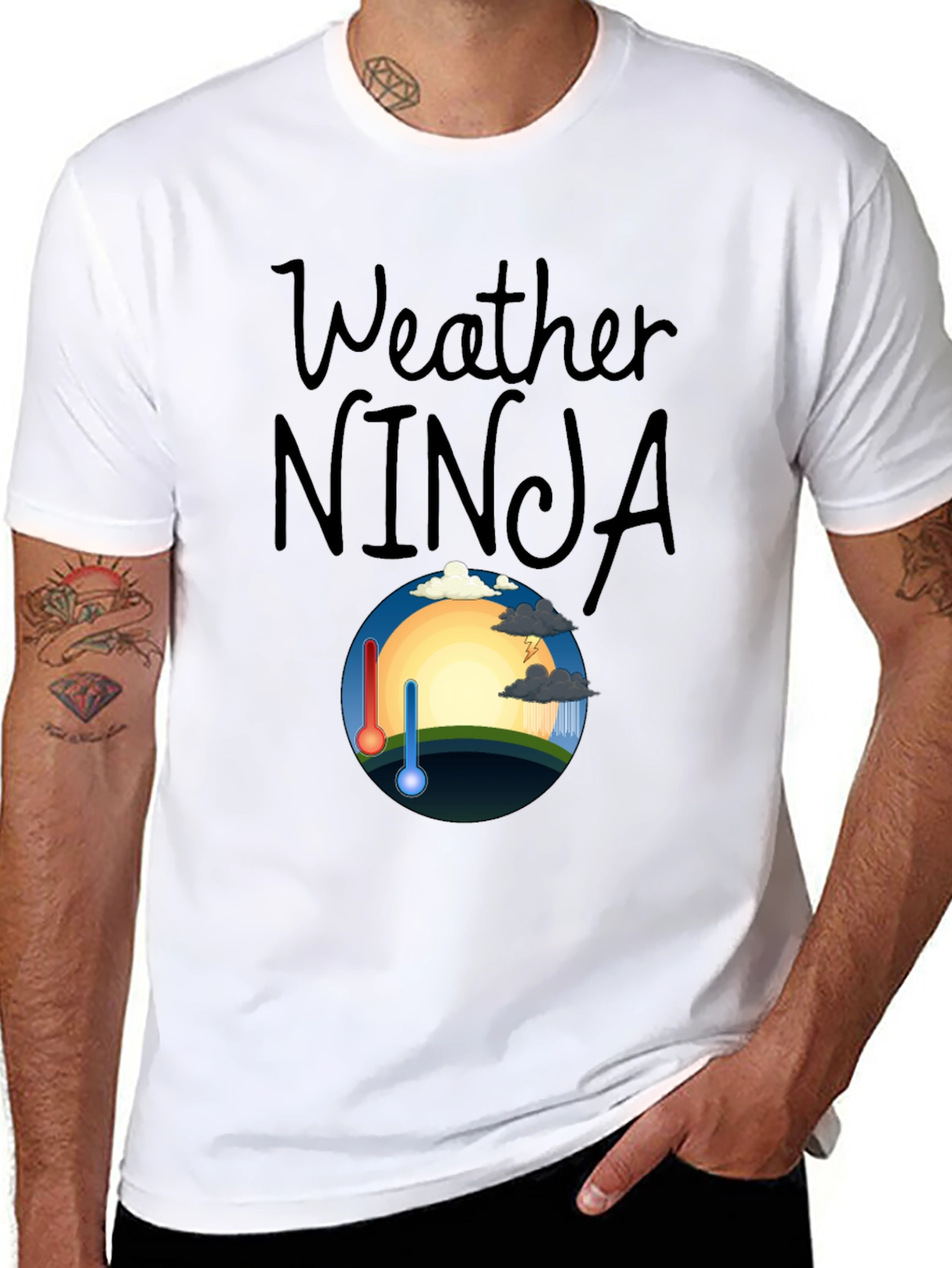 Weather Ninja Graphic T-Shirt - Cool & Quirky Design