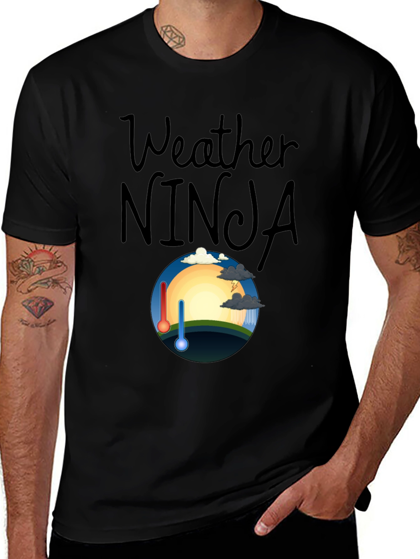 Weather Ninja Graphic T-Shirt - Cool & Quirky Design