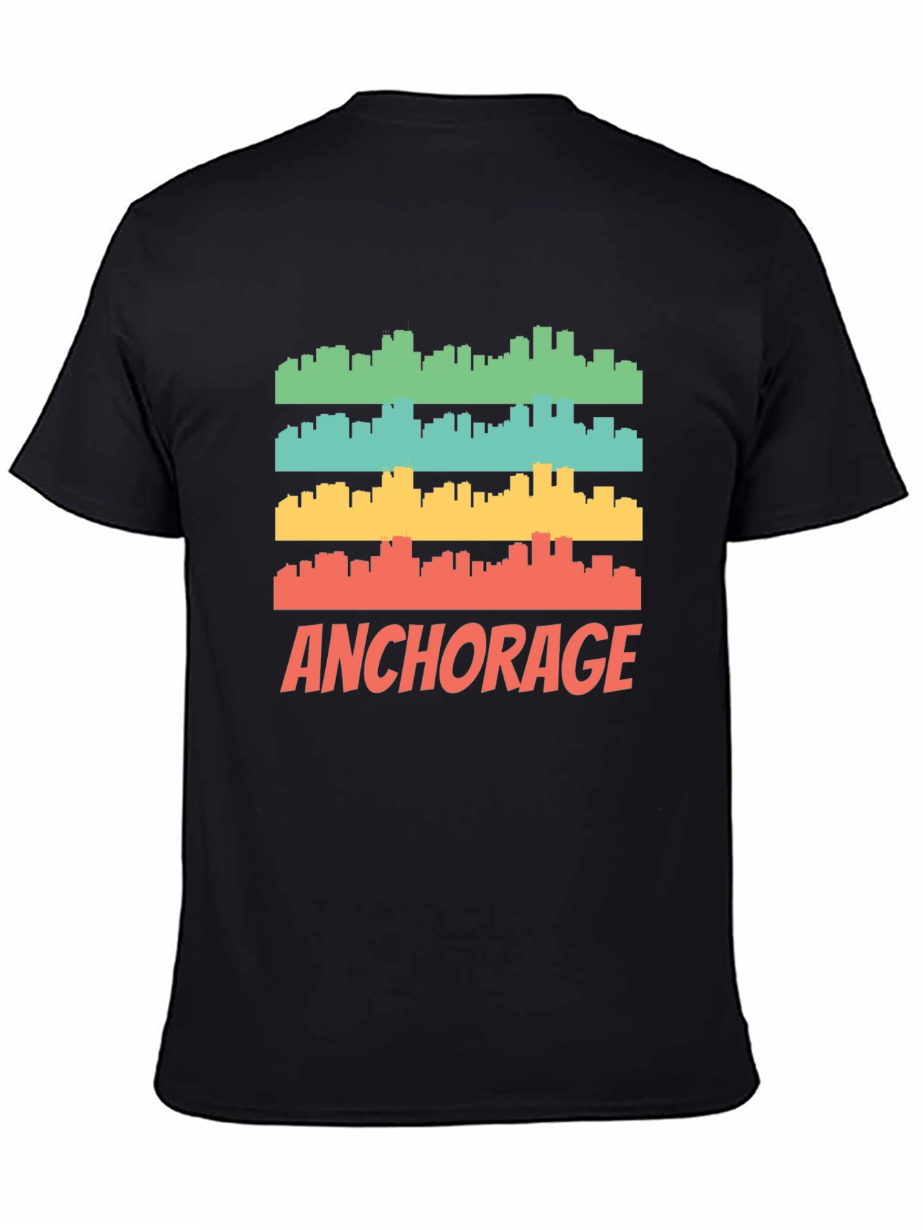 Anchorage Skyline Graphic Tee - Retro Style