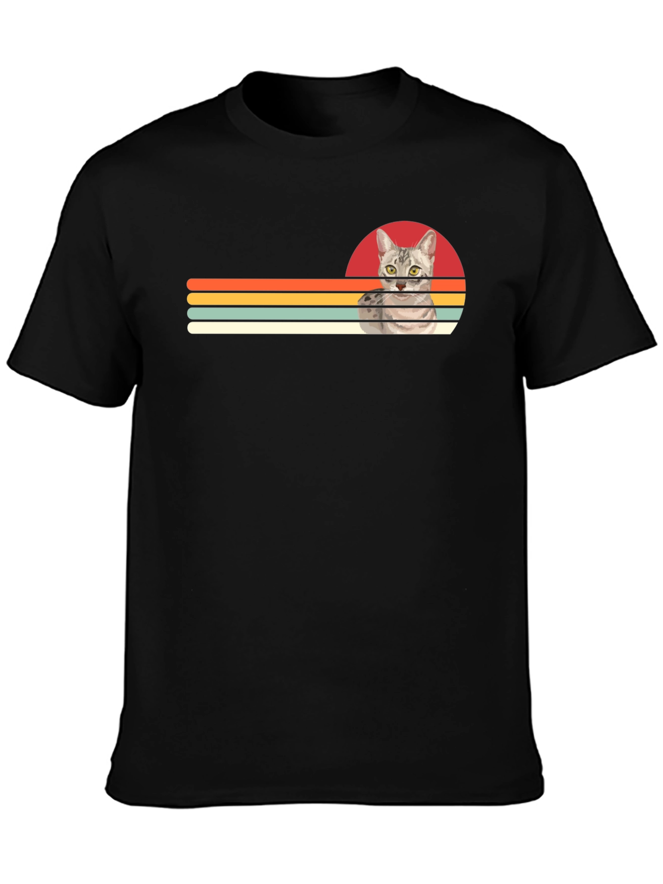 Retro Cat Graphic T-Shirt