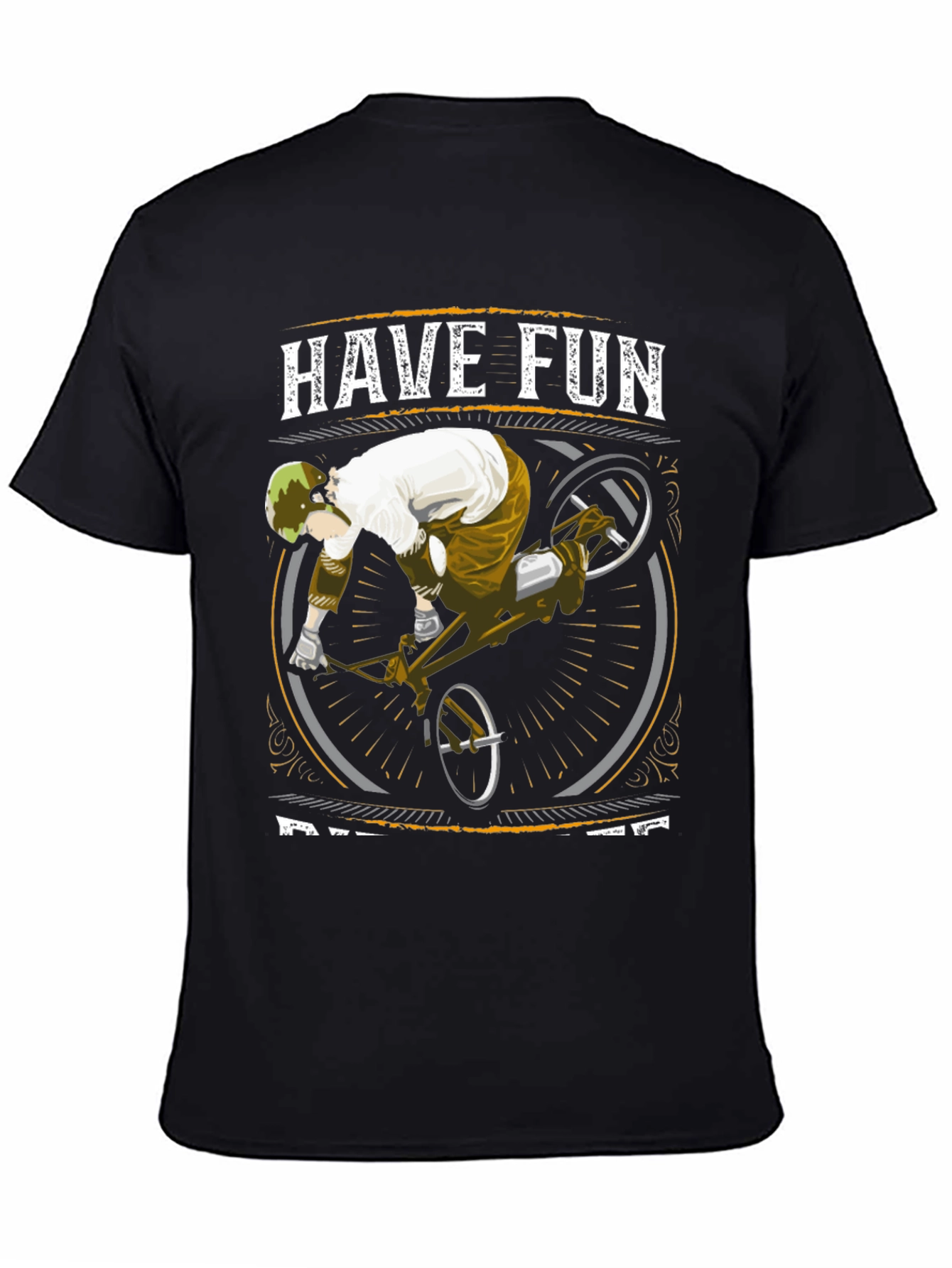 Have Fun Ride Bikes Black Graphic Tee
