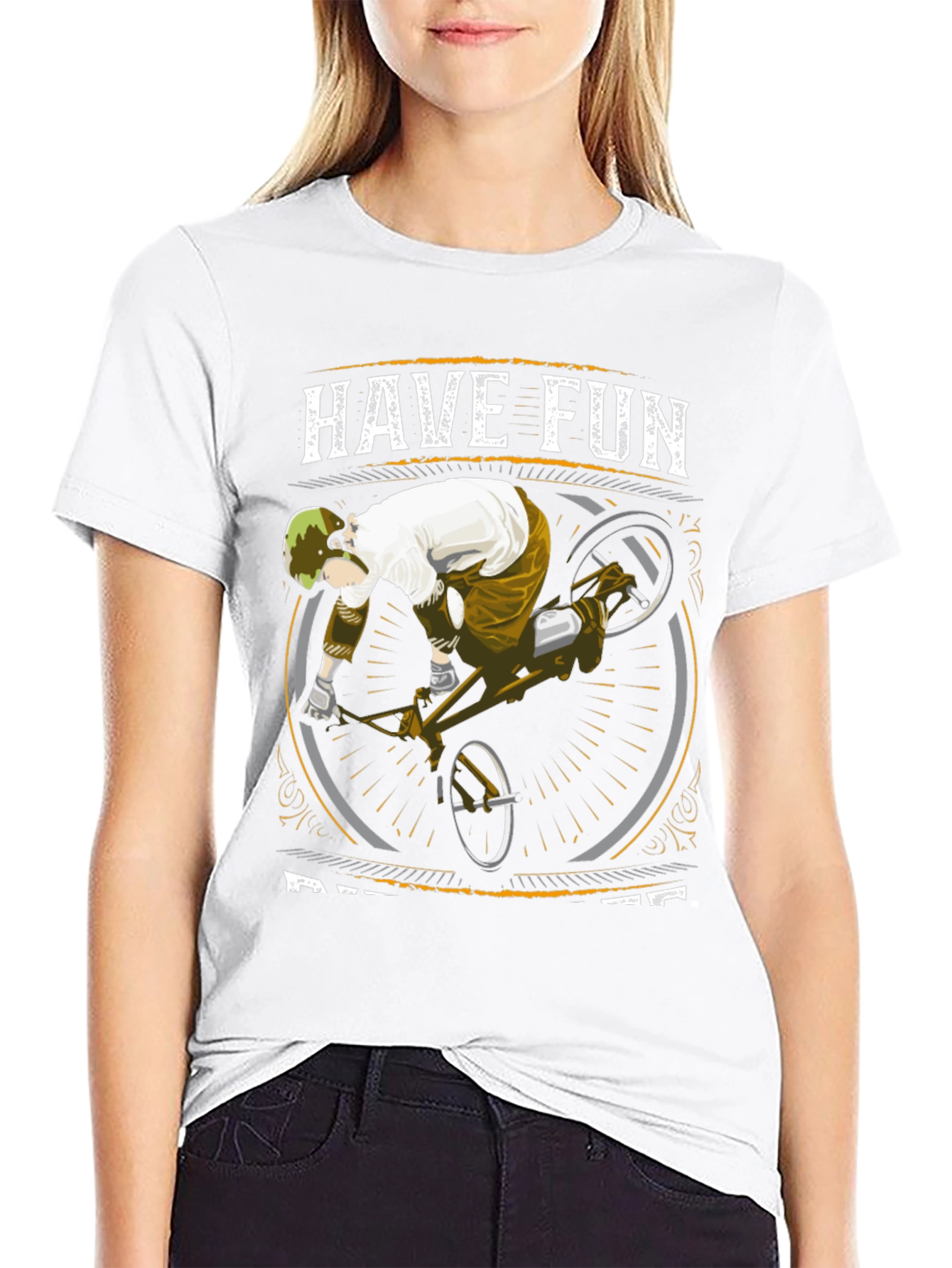 Have Fun Ride Bikes Black Graphic Tee