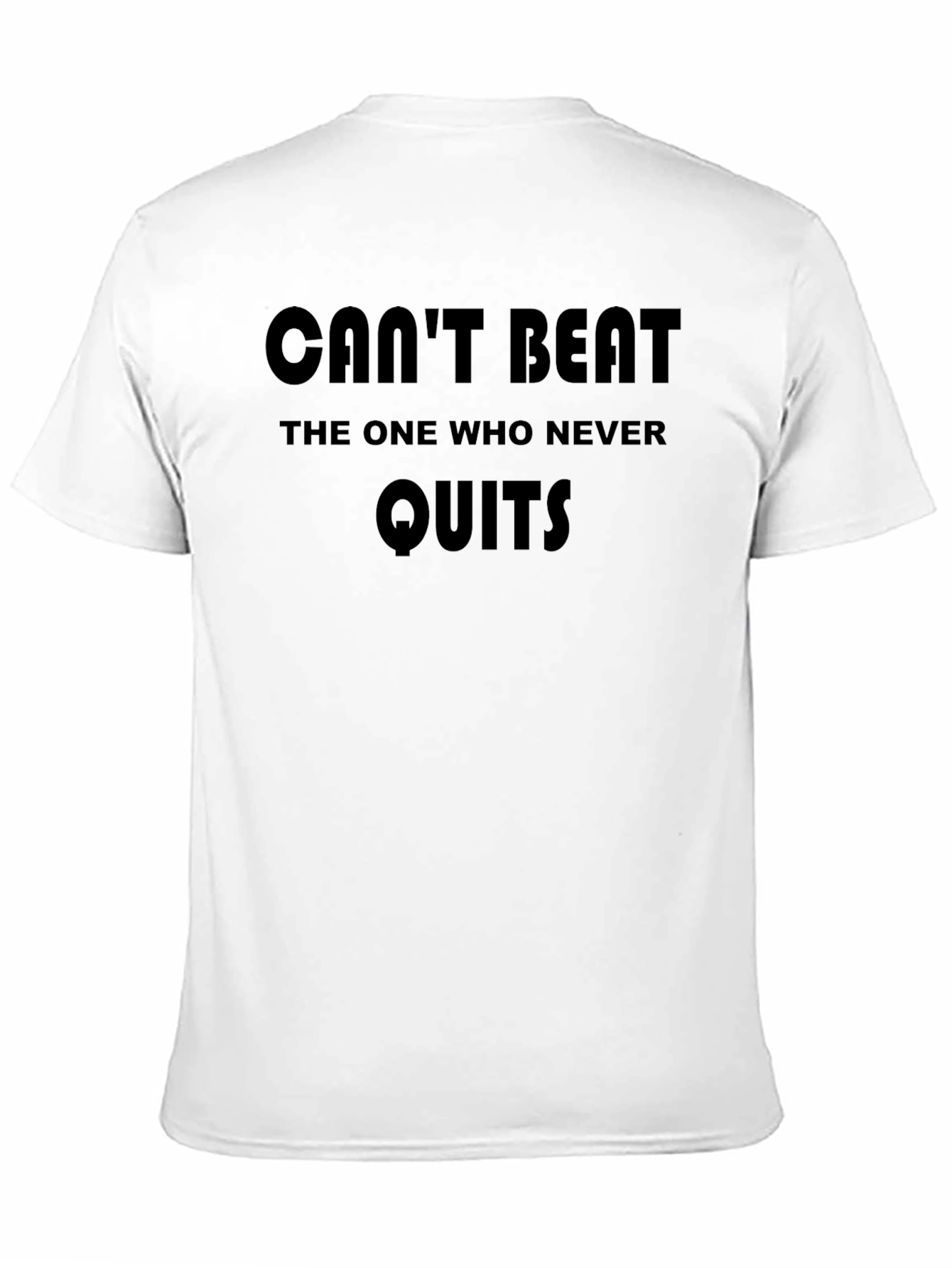 Motivational Black T-Shirt - Never Quit