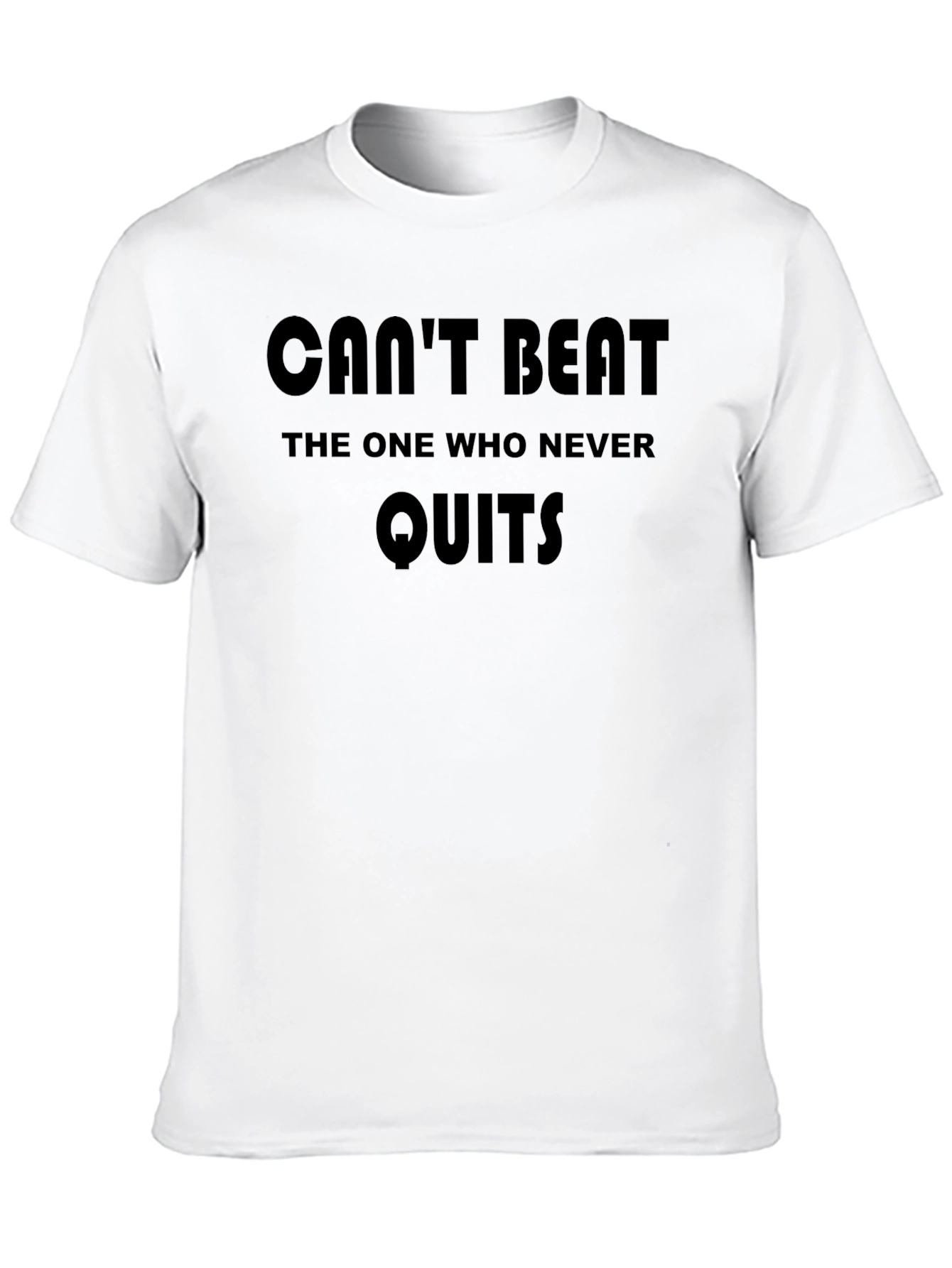 Motivational Black T-Shirt - Never Quit