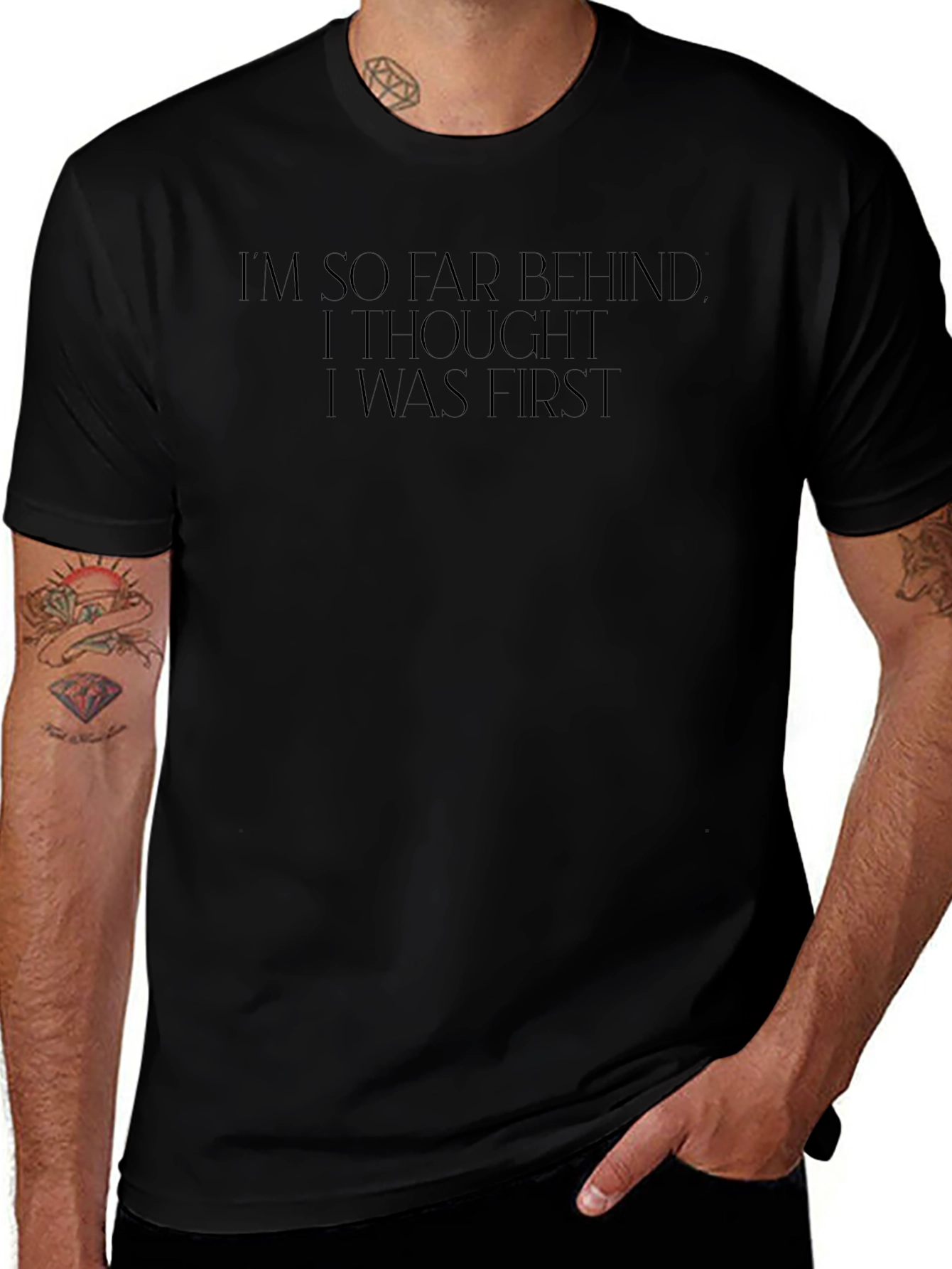 Humorous So Far Behind Graphic Tee
