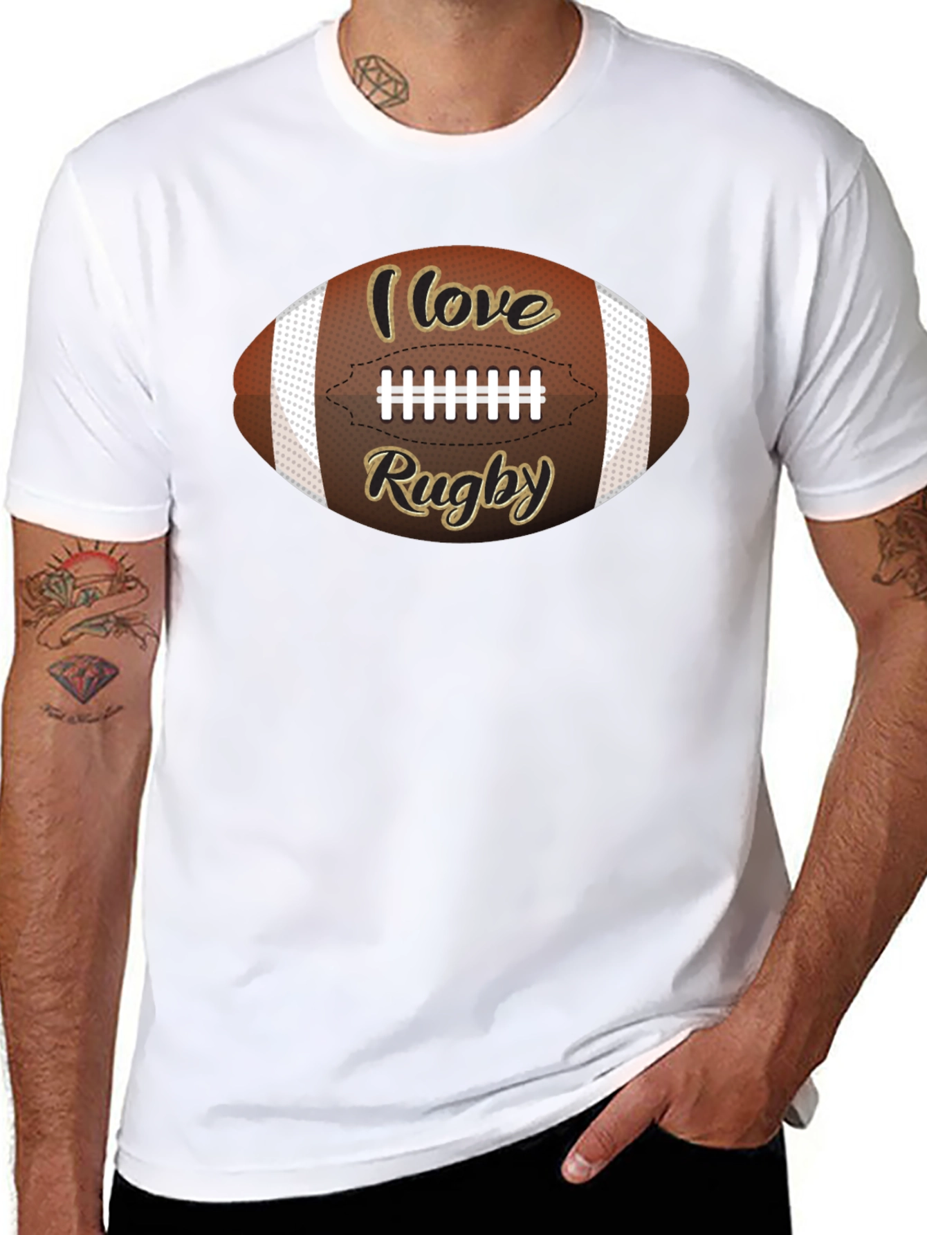 I Love Rugby T-Shirt - Sports Fan Apparel