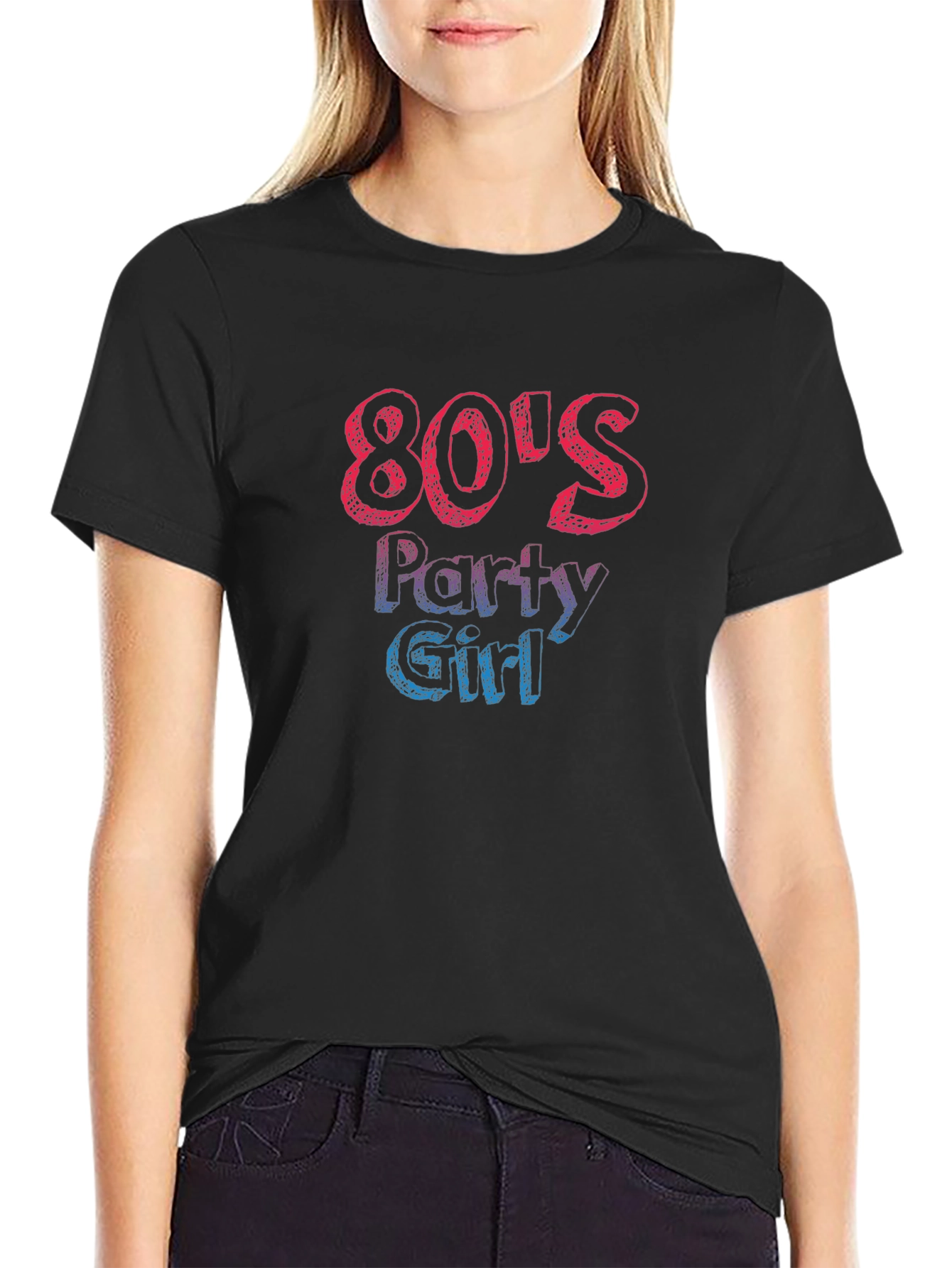 80s Party Girl Graphic T-Shirt