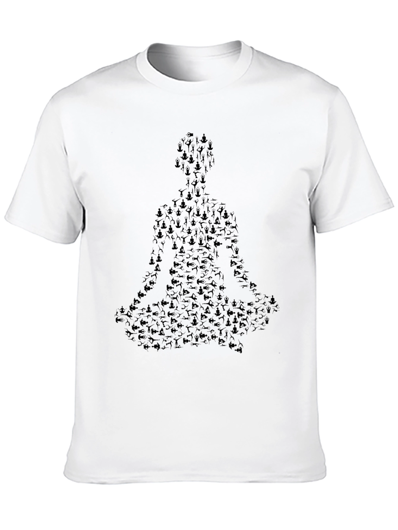 Yoga Pose Meditating T-Shirt - Unisex Black Tee