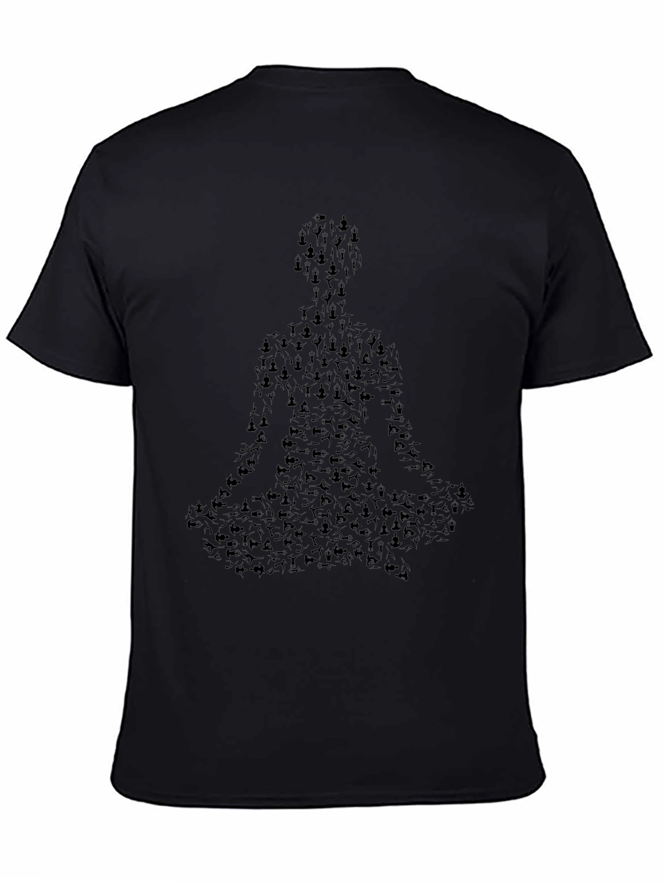 Yoga Pose Meditating T-Shirt - Unisex Black Tee