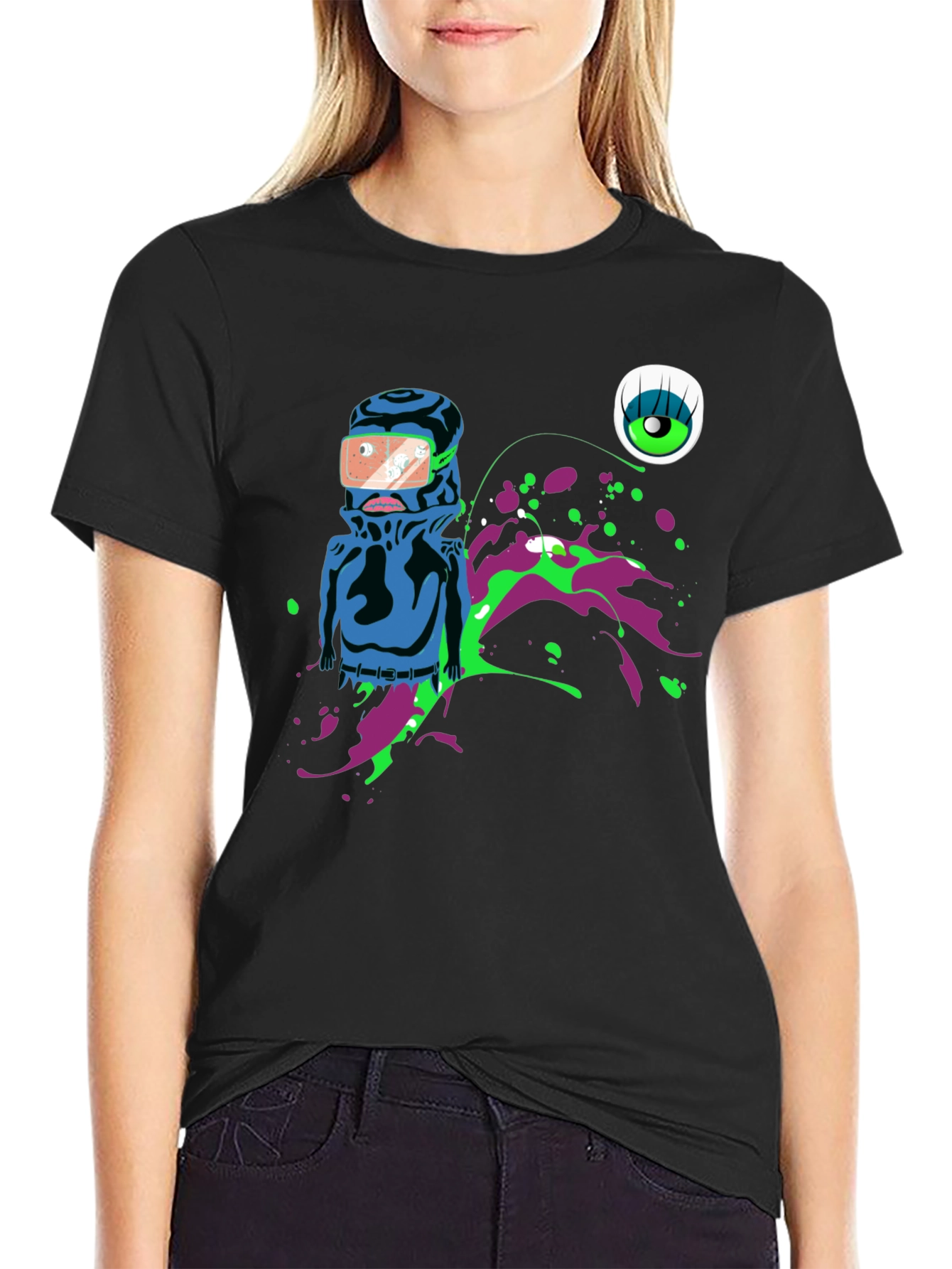 Abstract Graphic Print Mens T-Shirt