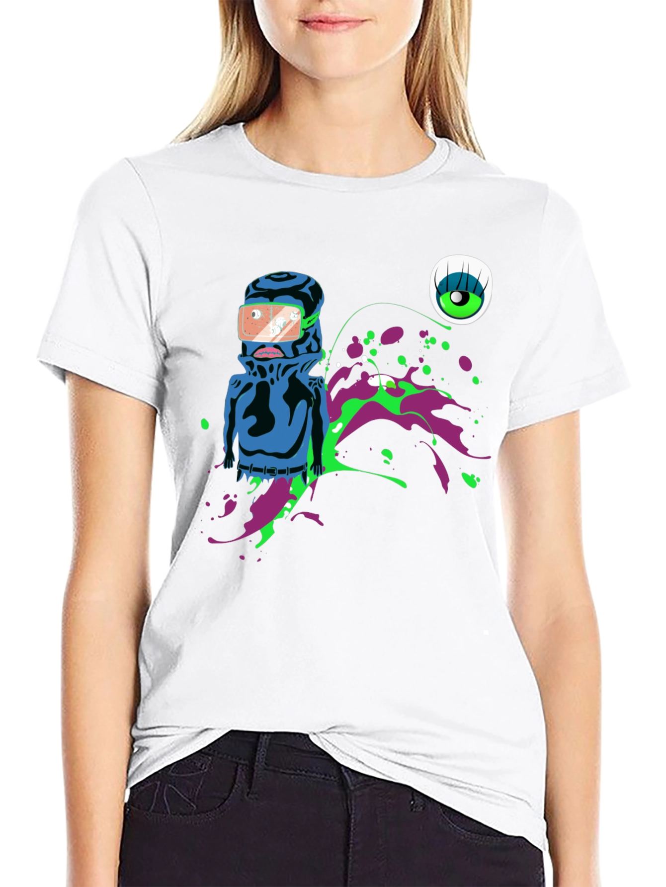 Abstract Graphic Print Mens T-Shirt
