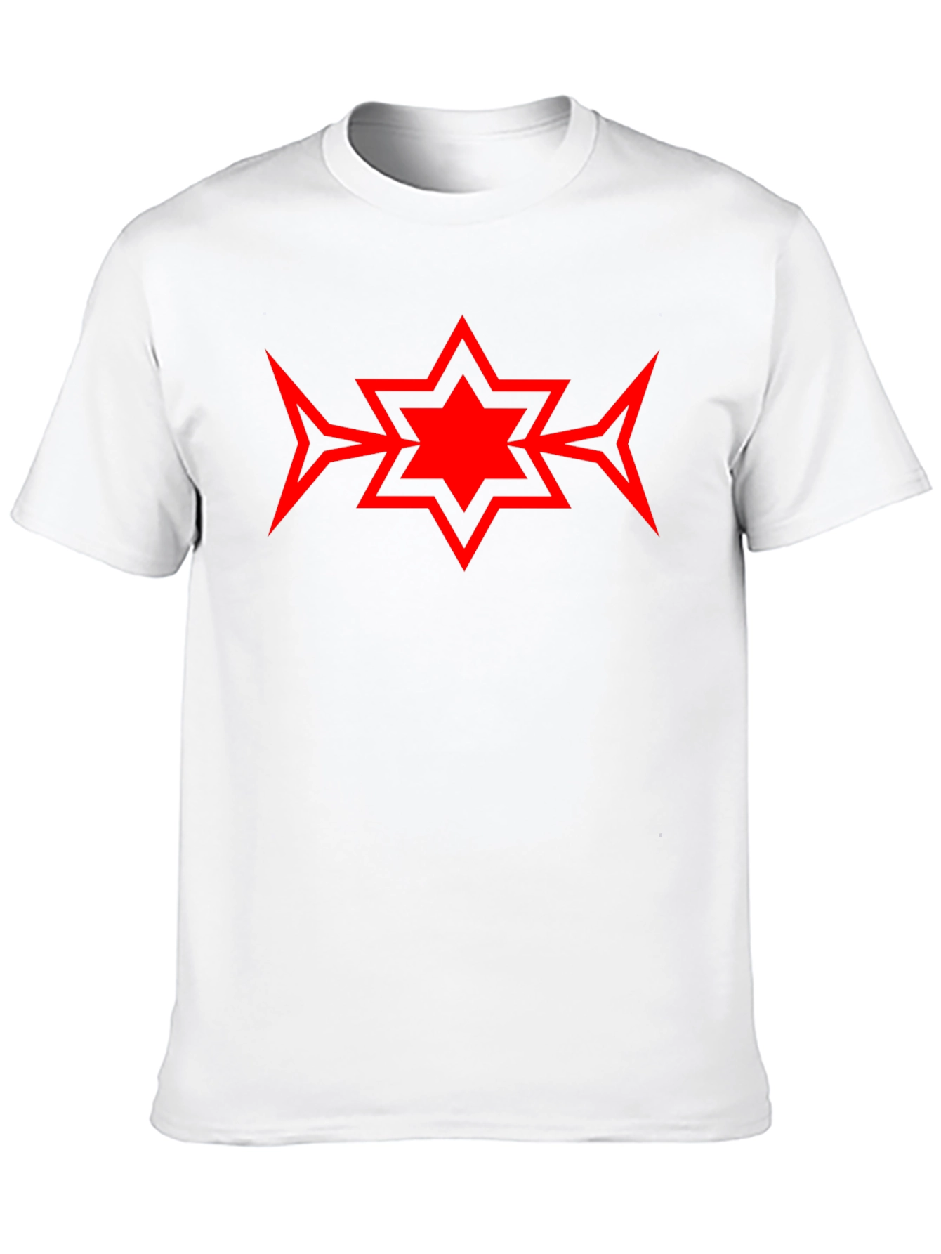 Bold Red Star Graphic Black T-Shirt