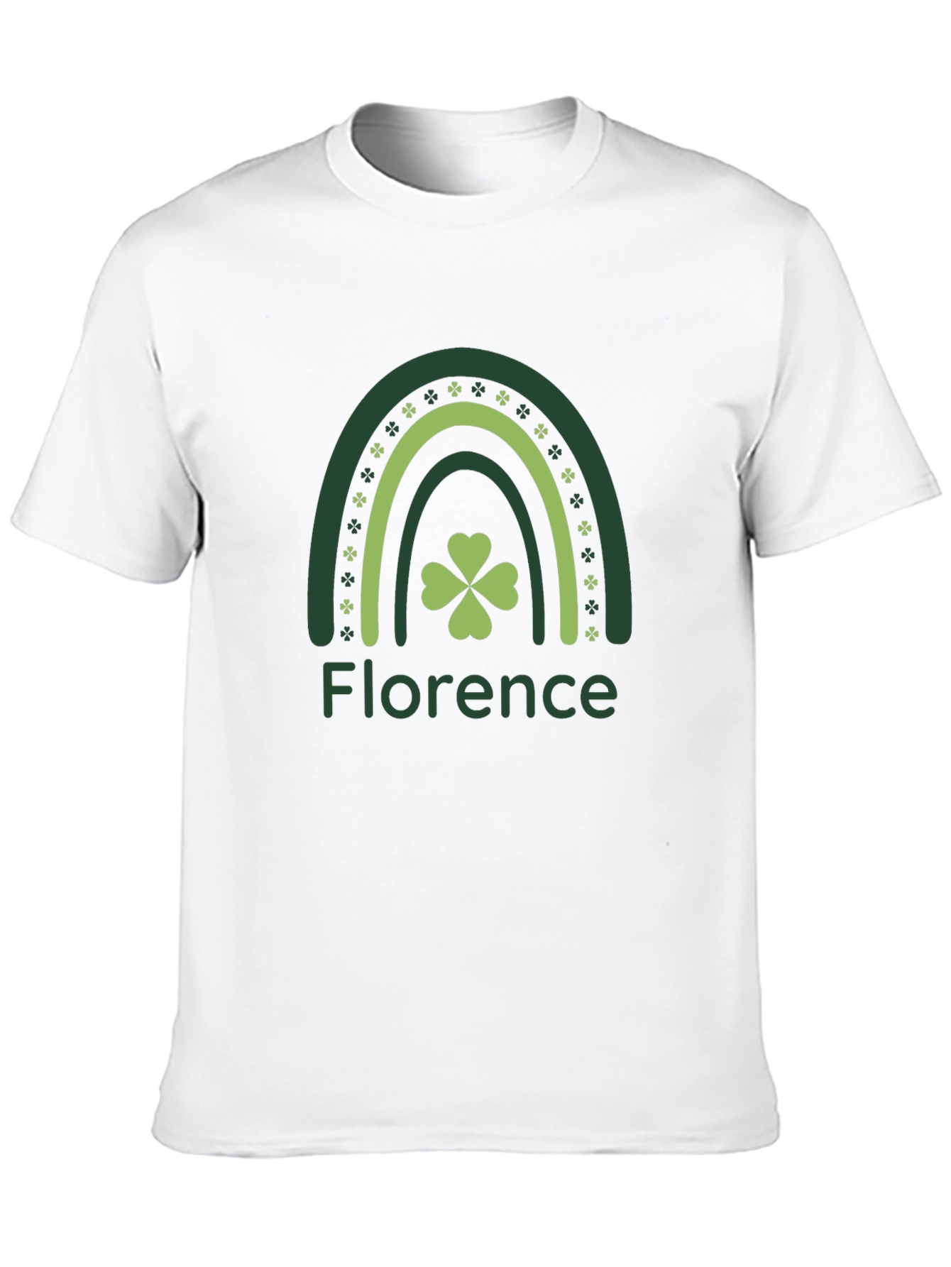 Florence St. Patricks Day Shamrock Rainbow T-Shirt