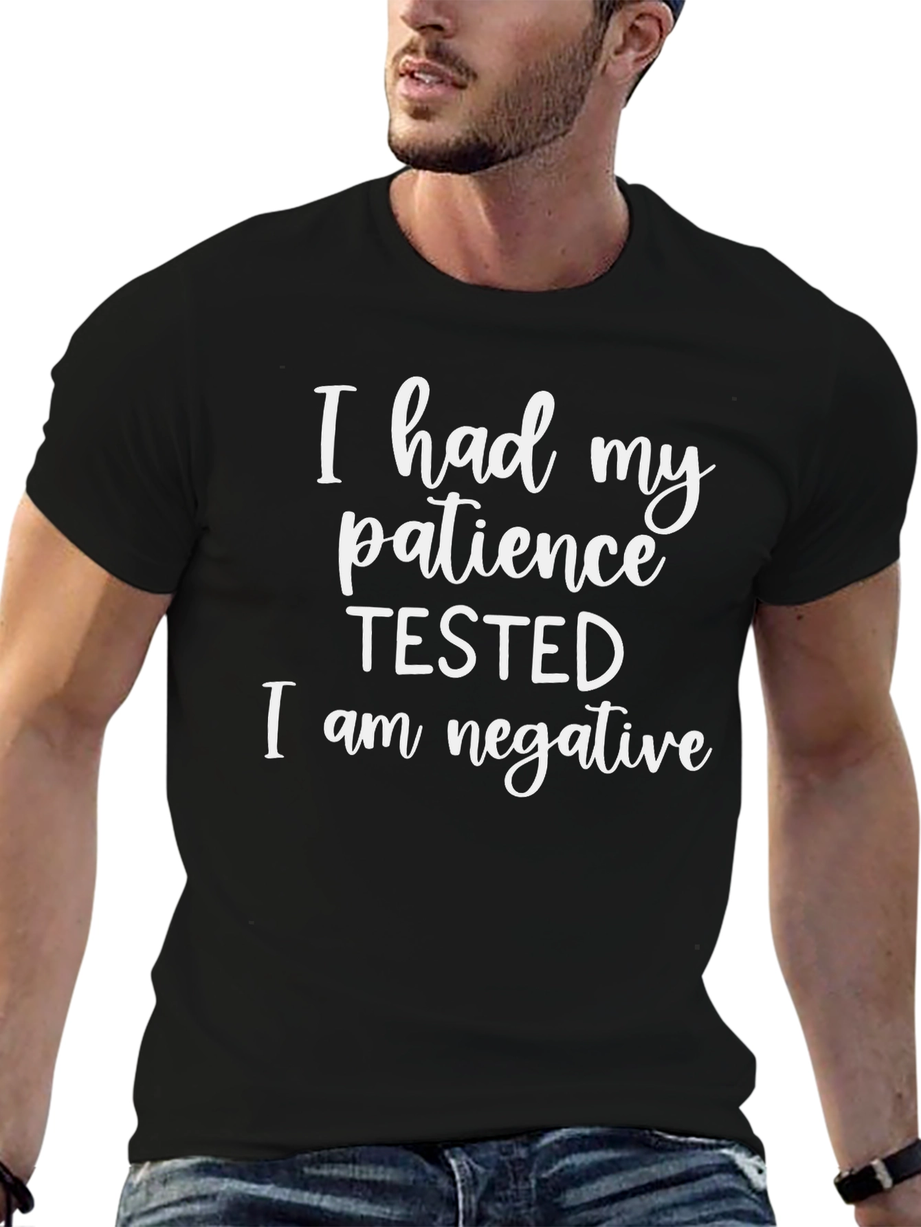 Humorous Patience Tested Black T-Shirt