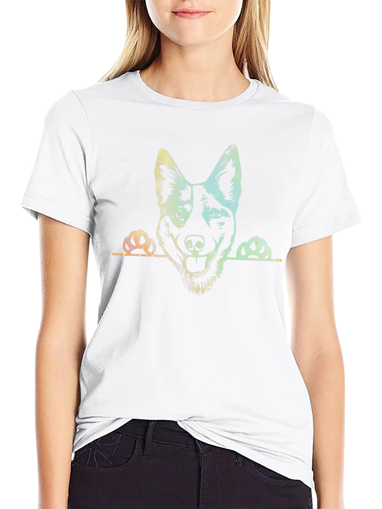 Dog Peek Graphic T-Shirt - Mens Black Tee