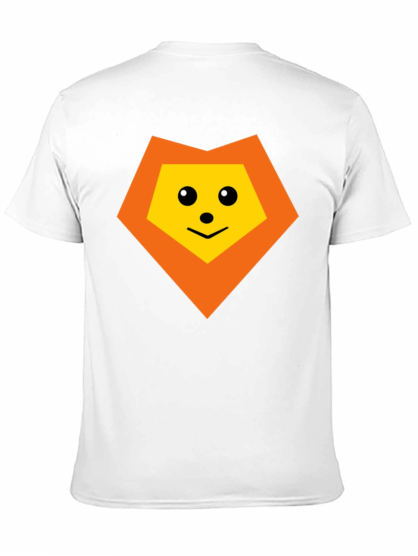 Geometric Lion Graphic Tee - Black Cotton Blend
