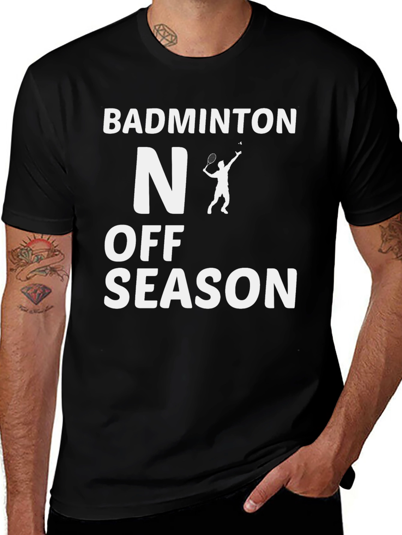 Badminton Off-Season Black T-Shirt
