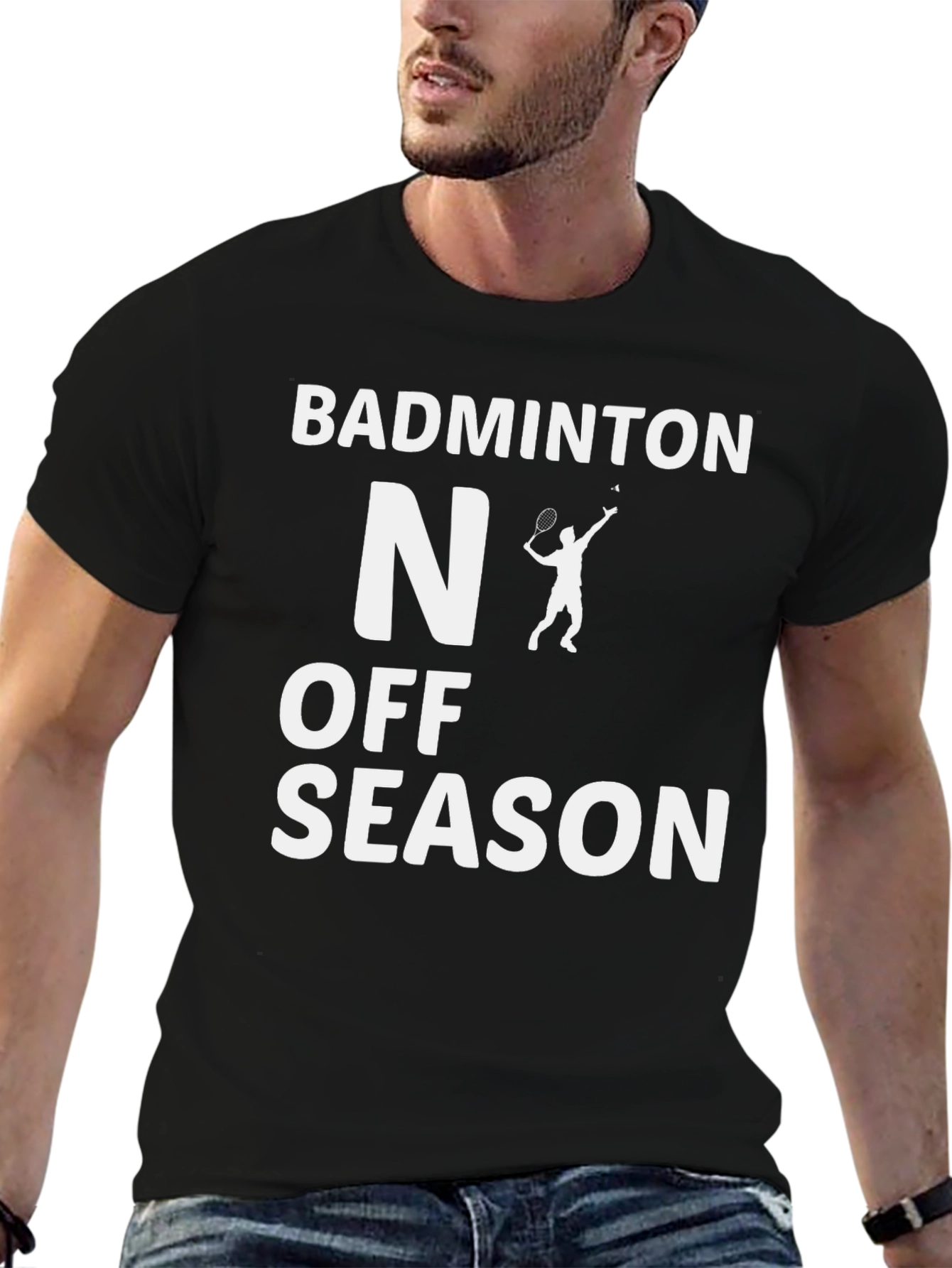 Badminton Off-Season Black T-Shirt
