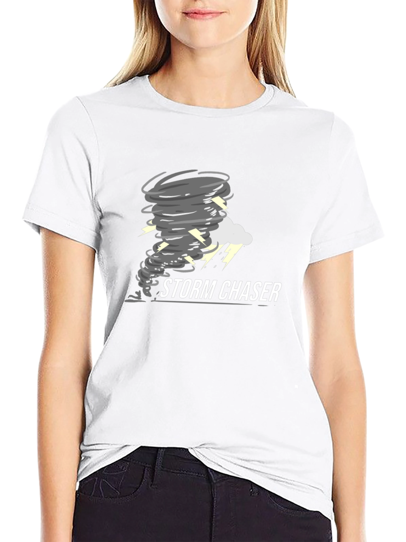 Storm Chaser Black Cotton T-Shirt