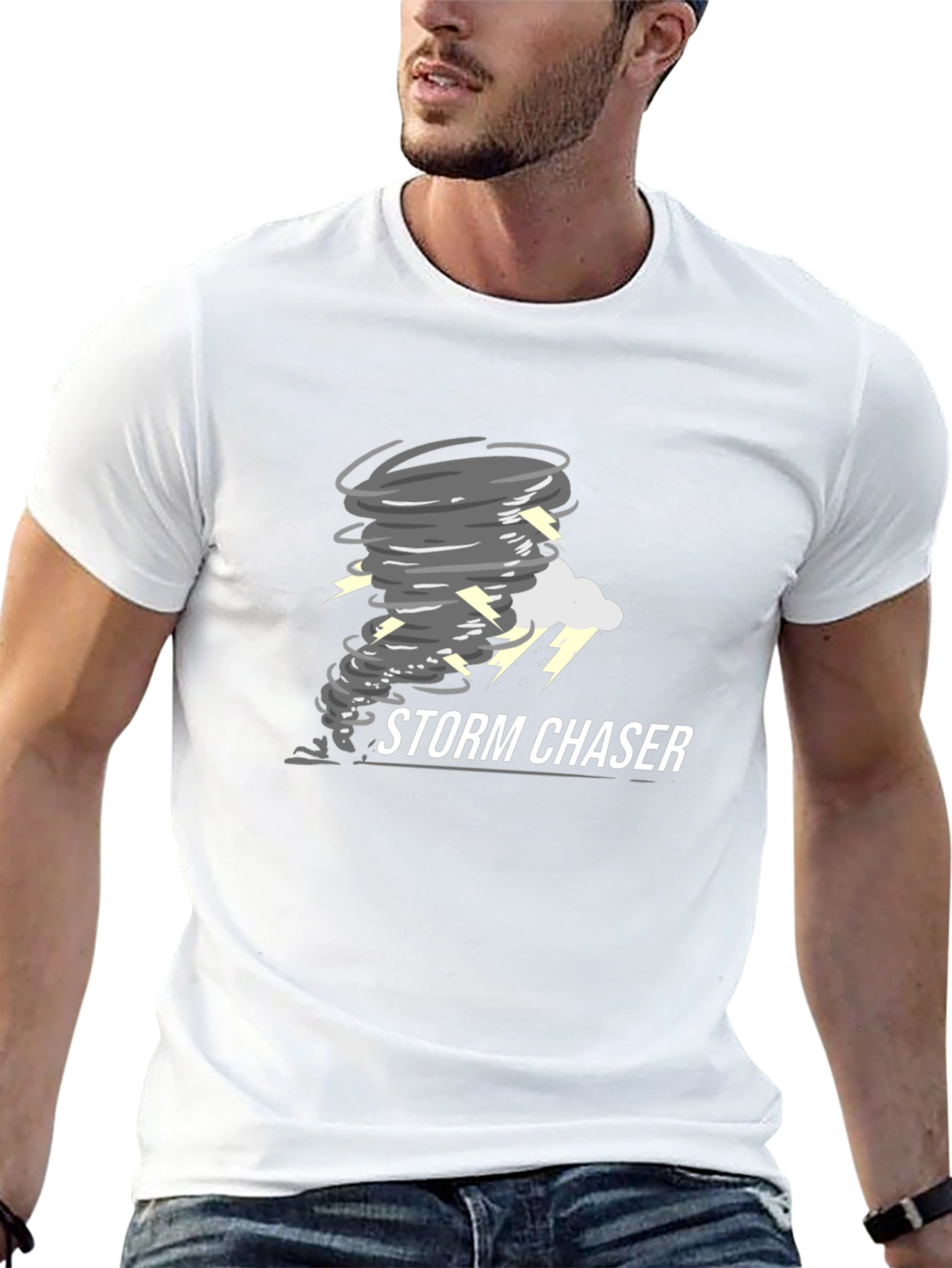 Storm Chaser Black Cotton T-Shirt