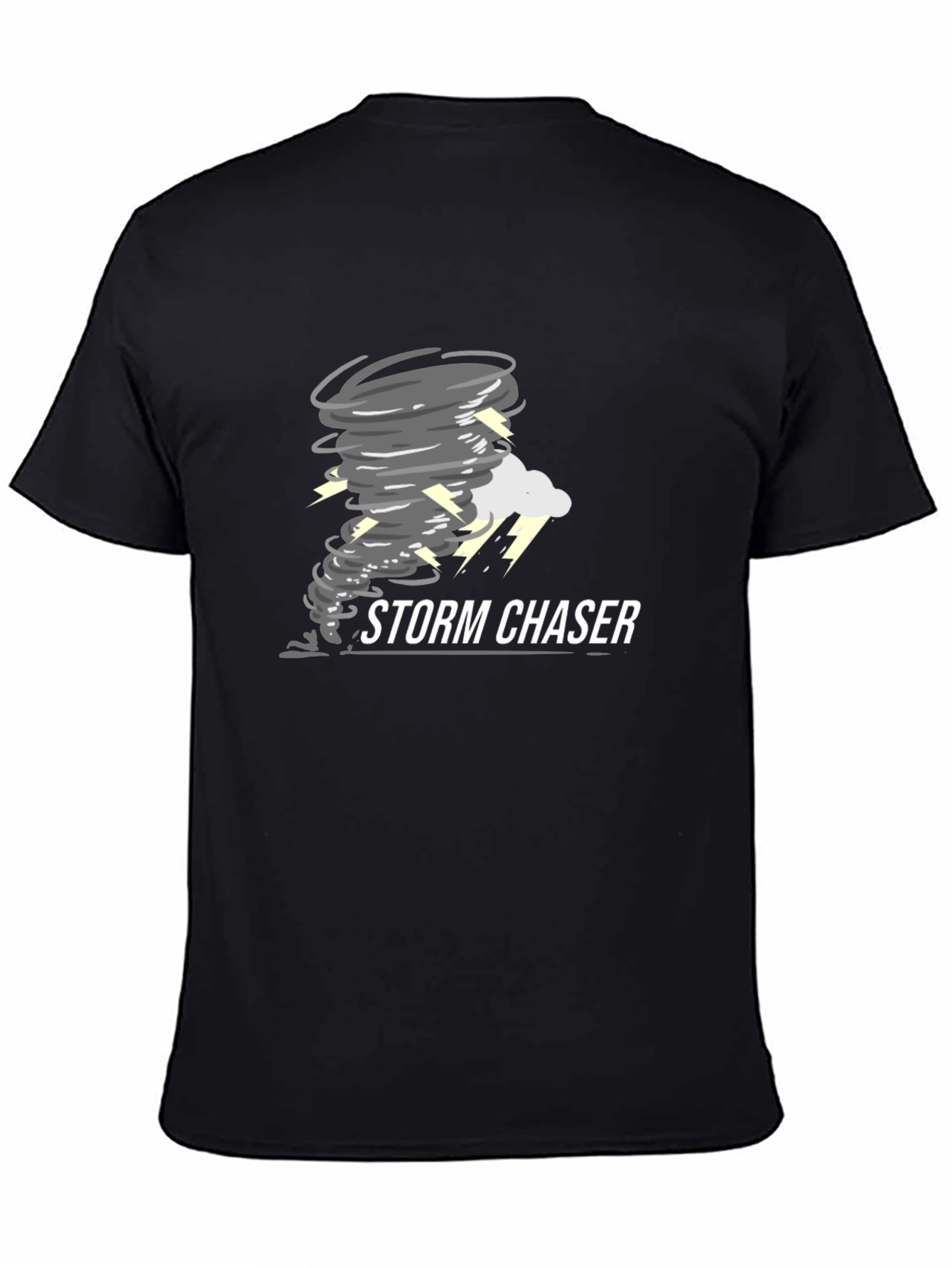Storm Chaser Black Cotton T-Shirt