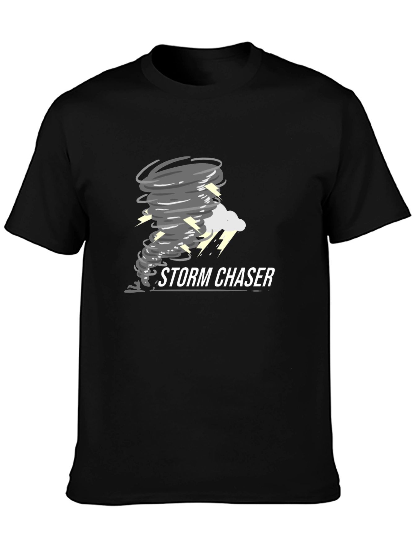 Storm Chaser Black Cotton T-Shirt