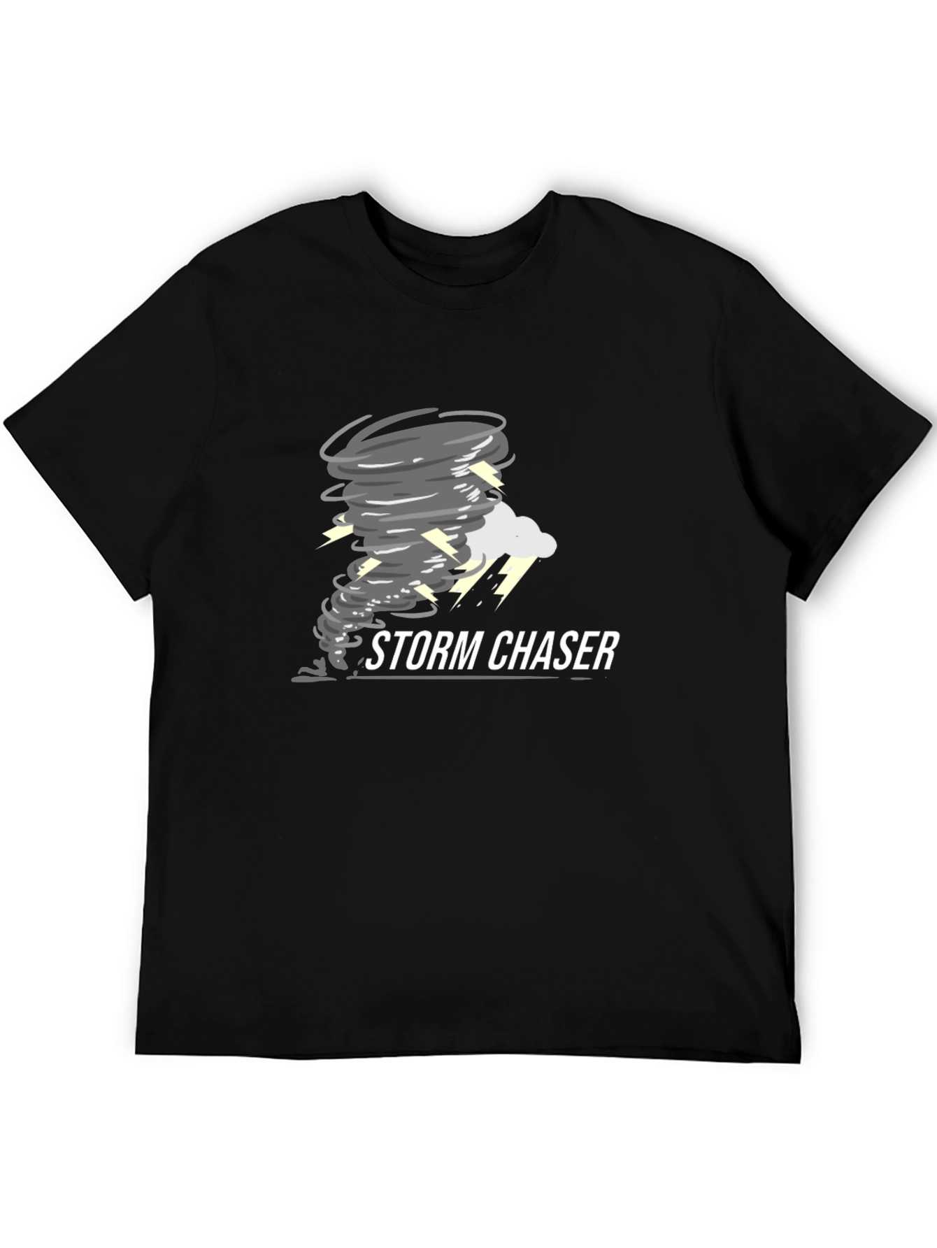Storm Chaser Black Cotton T-Shirt