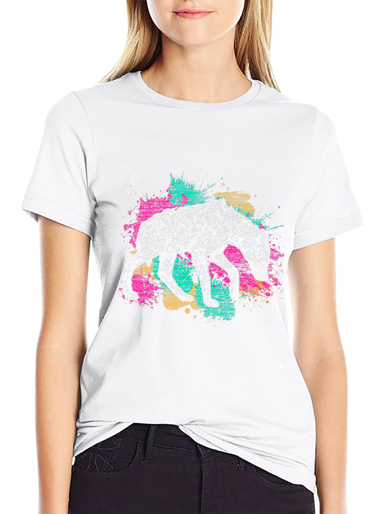 Hyena Graphic Print Mens Black T-Shirt