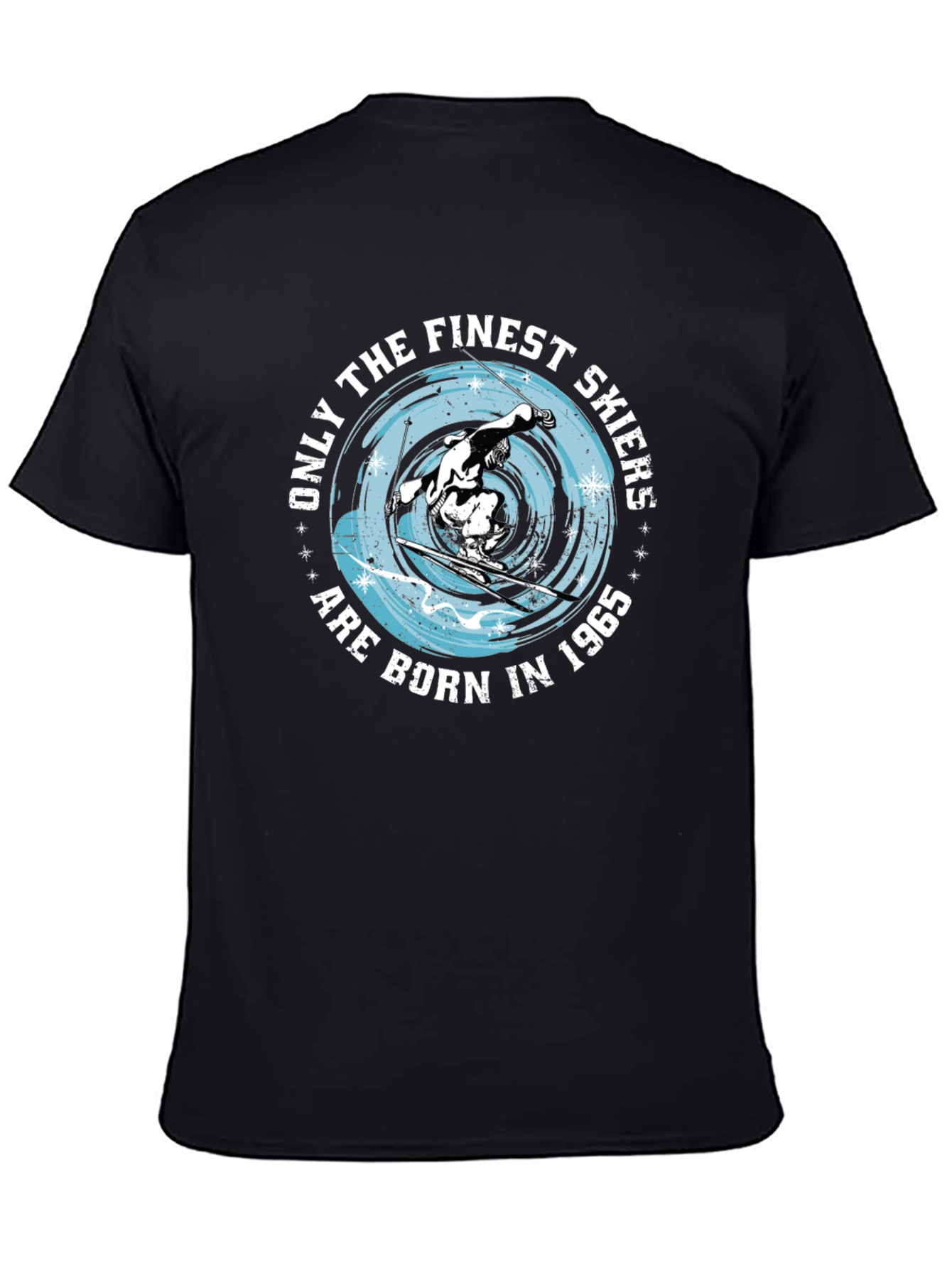 Finest Skiers Born in 1965 Black T-Shirt