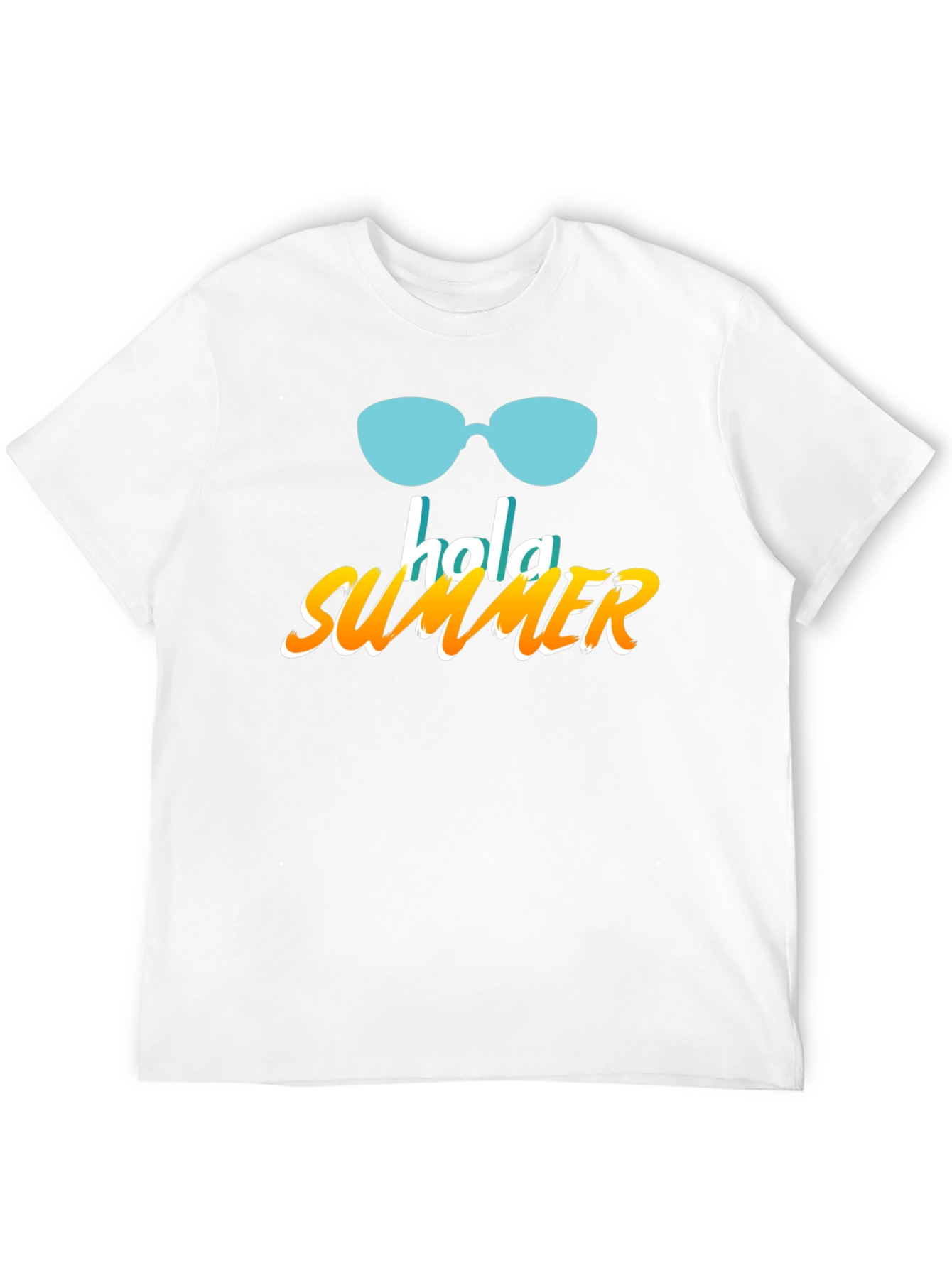 Hola Summer Graphic T-Shirt - Black Casual Tee