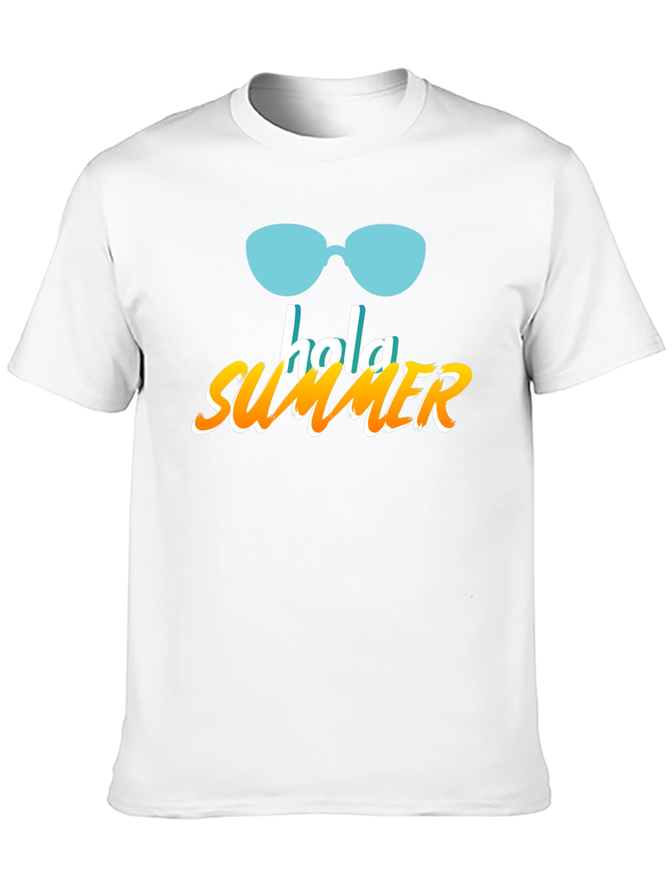 Hola Summer Graphic T-Shirt - Black Casual Tee