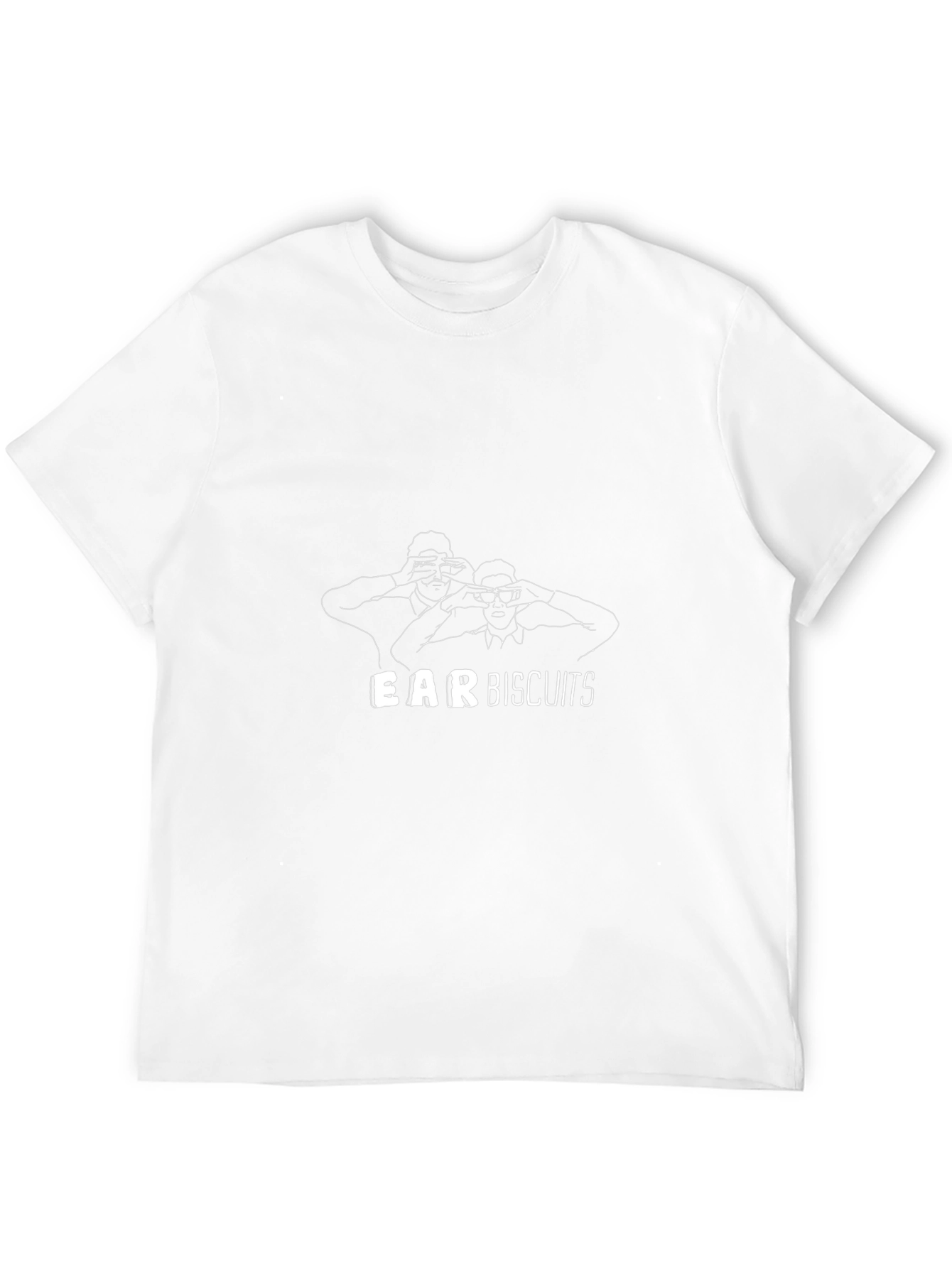 Ear Biscuits Graphic Tee - Black Cotton Casual Shirt