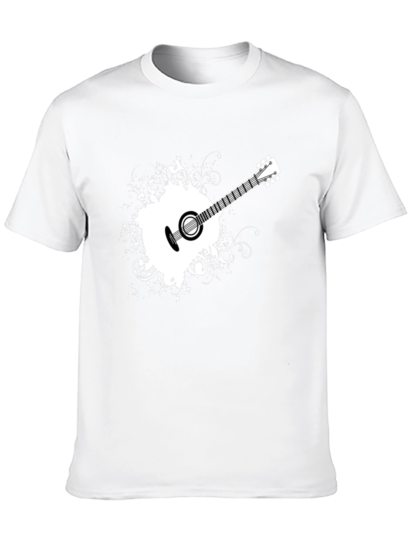 Guitar Graphic Black T-Shirt - Stylish Music Tee