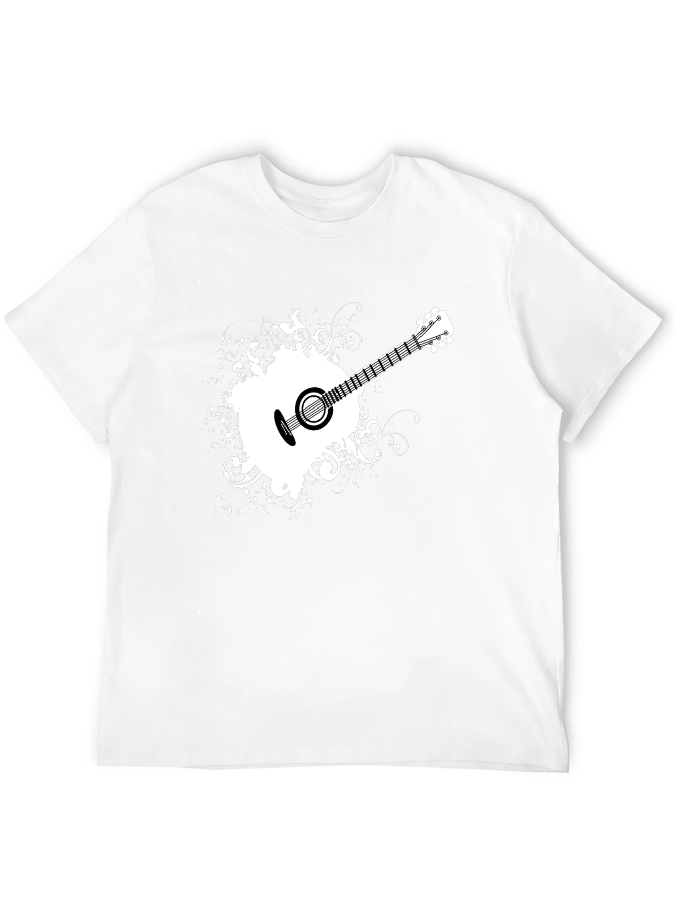 Guitar Graphic Black T-Shirt - Stylish Music Tee
