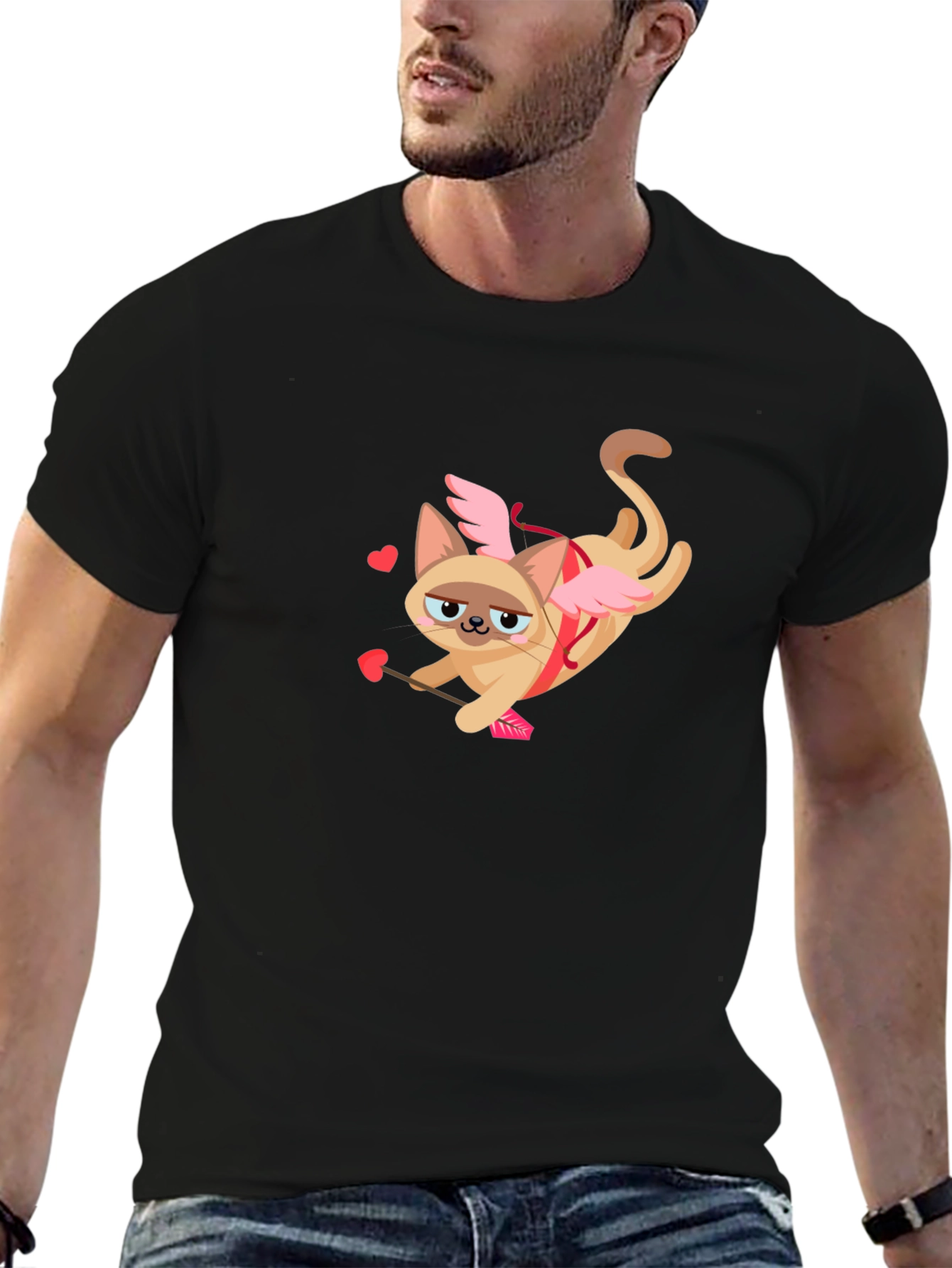 Cupid Cat Valentines Day T-Shirt
