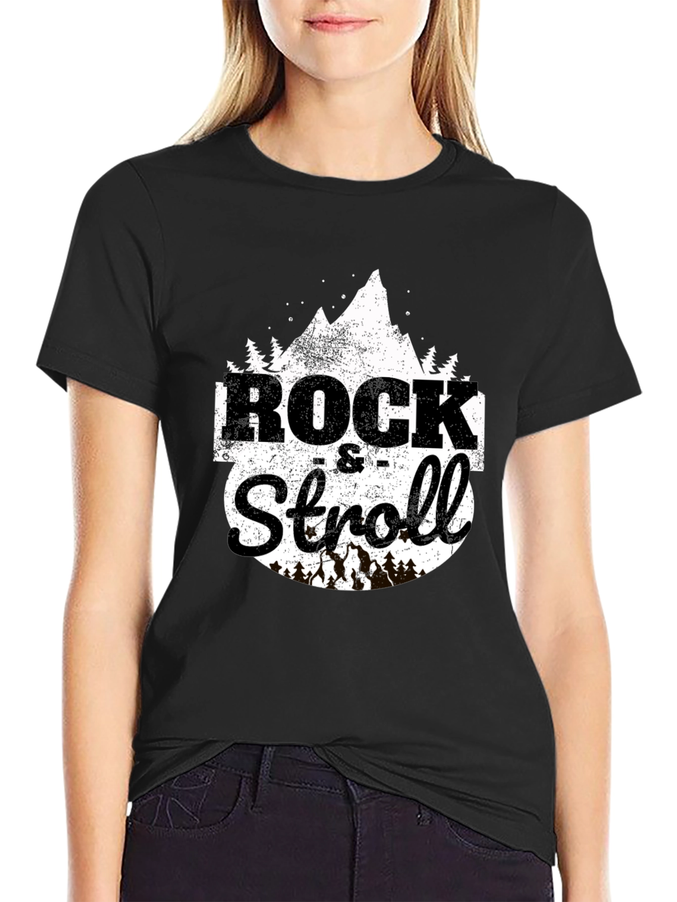 Rock & Stroll Graphic Tee - Mountain Design