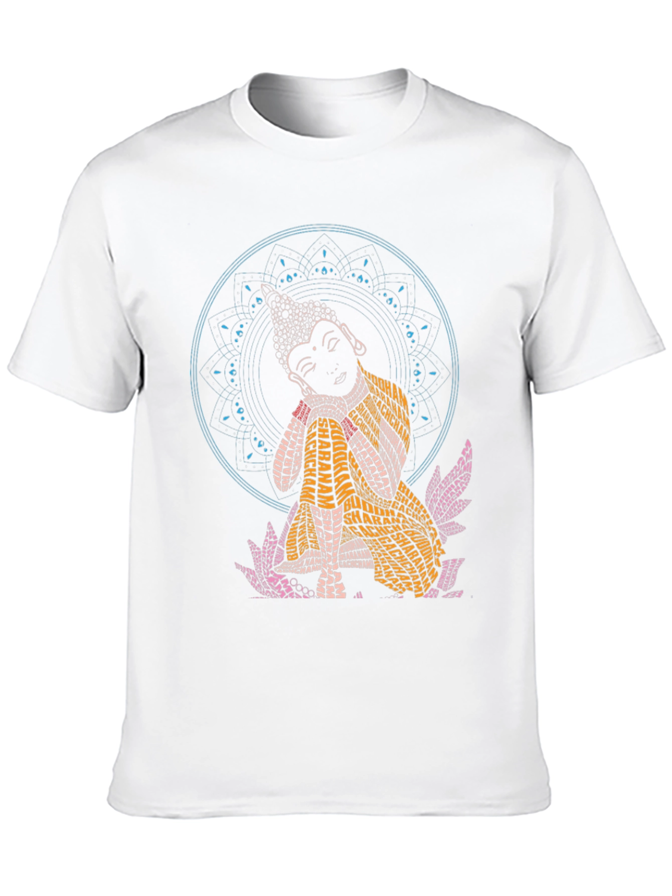 Buddha Word Art Graphic Black T-Shirt