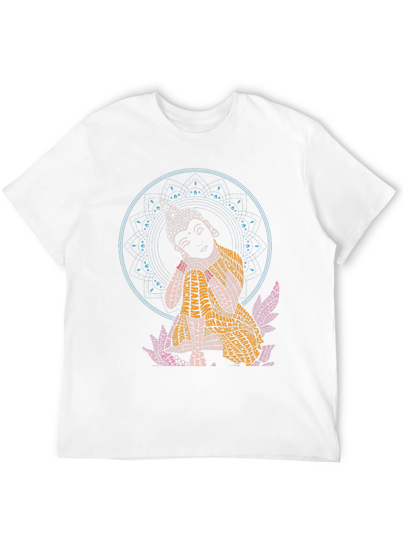 Buddha Word Art Graphic Black T-Shirt
