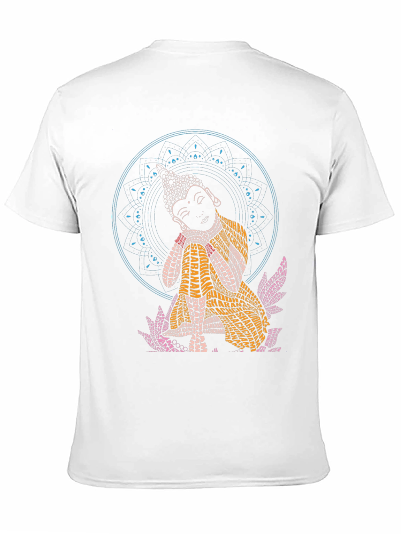 Buddha Word Art Graphic Black T-Shirt