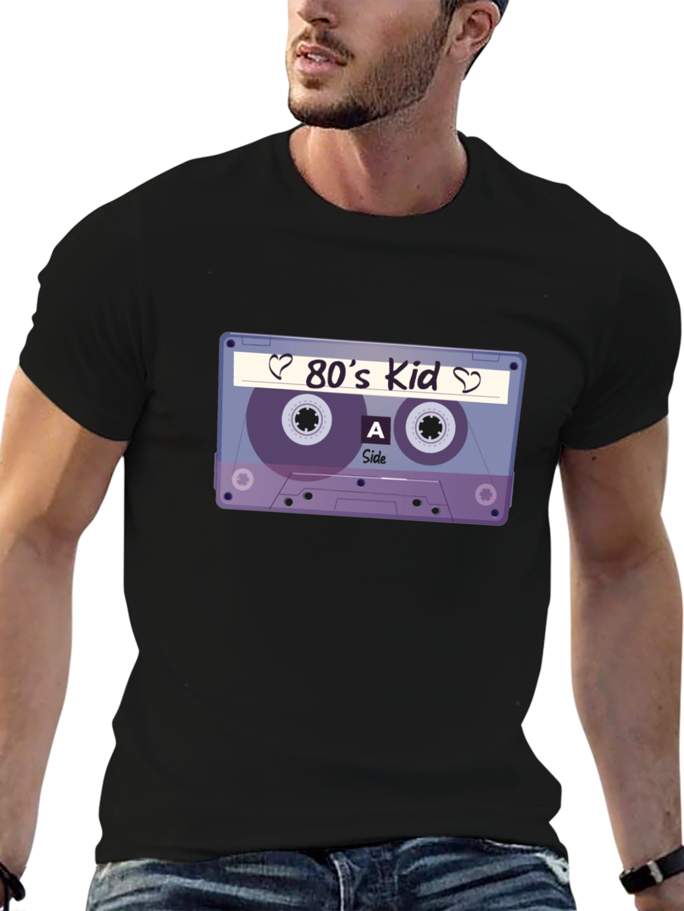 80s Kid Cassette Tape Graphic T-Shirt
