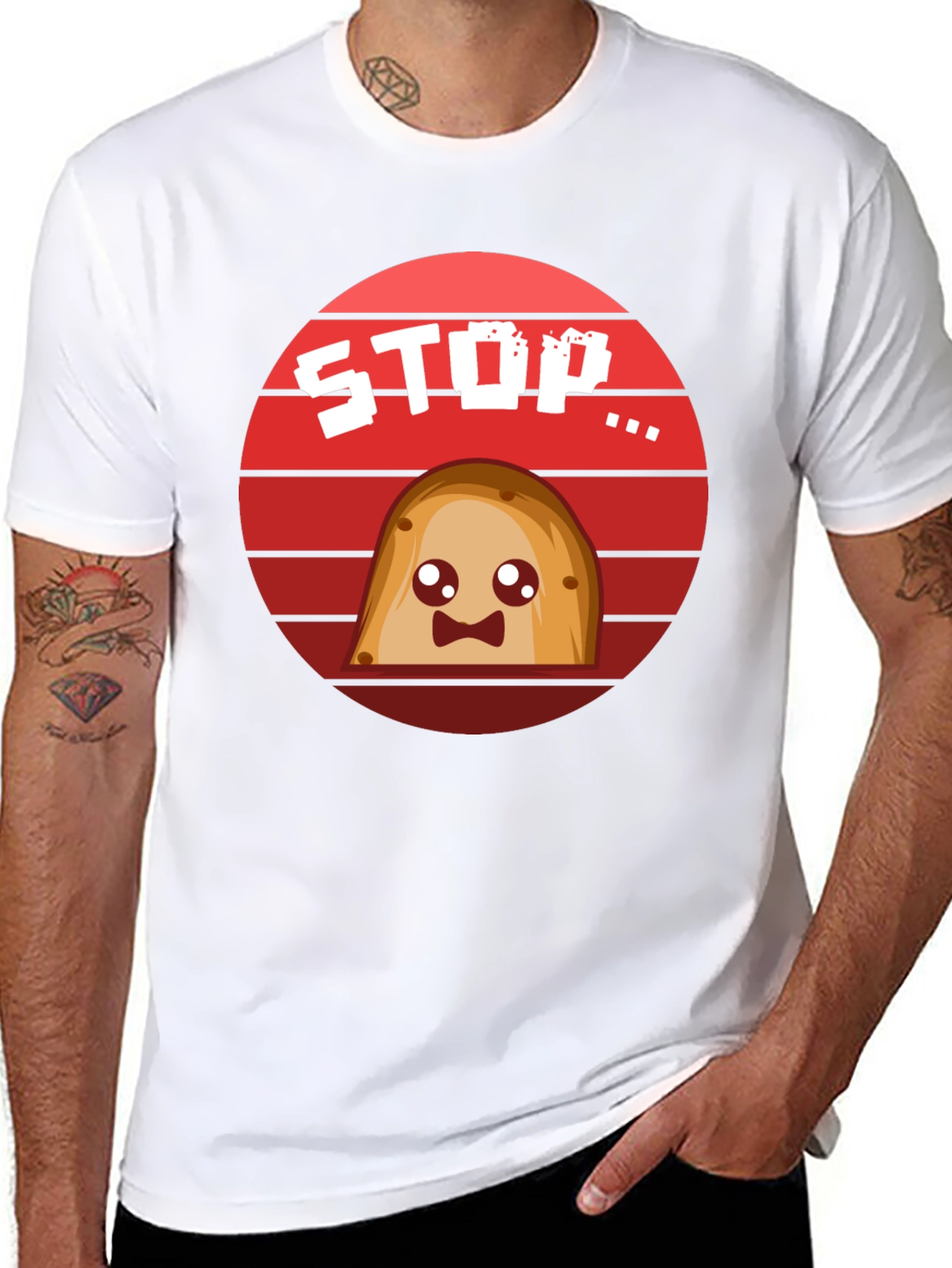 Cute Potato Stop Sign T-Shirt